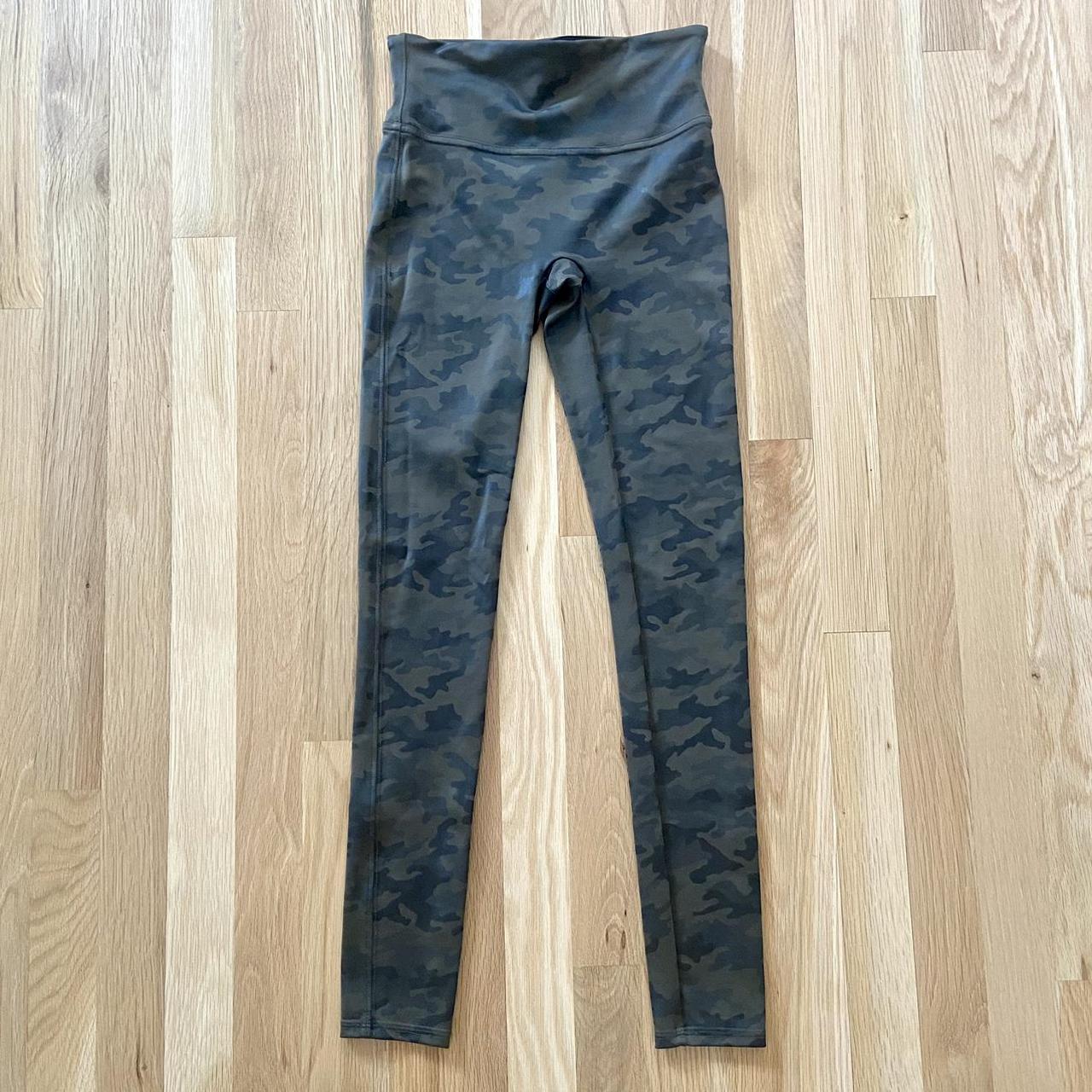 Spanx camo faux leather leggings size S Size: Small - Depop