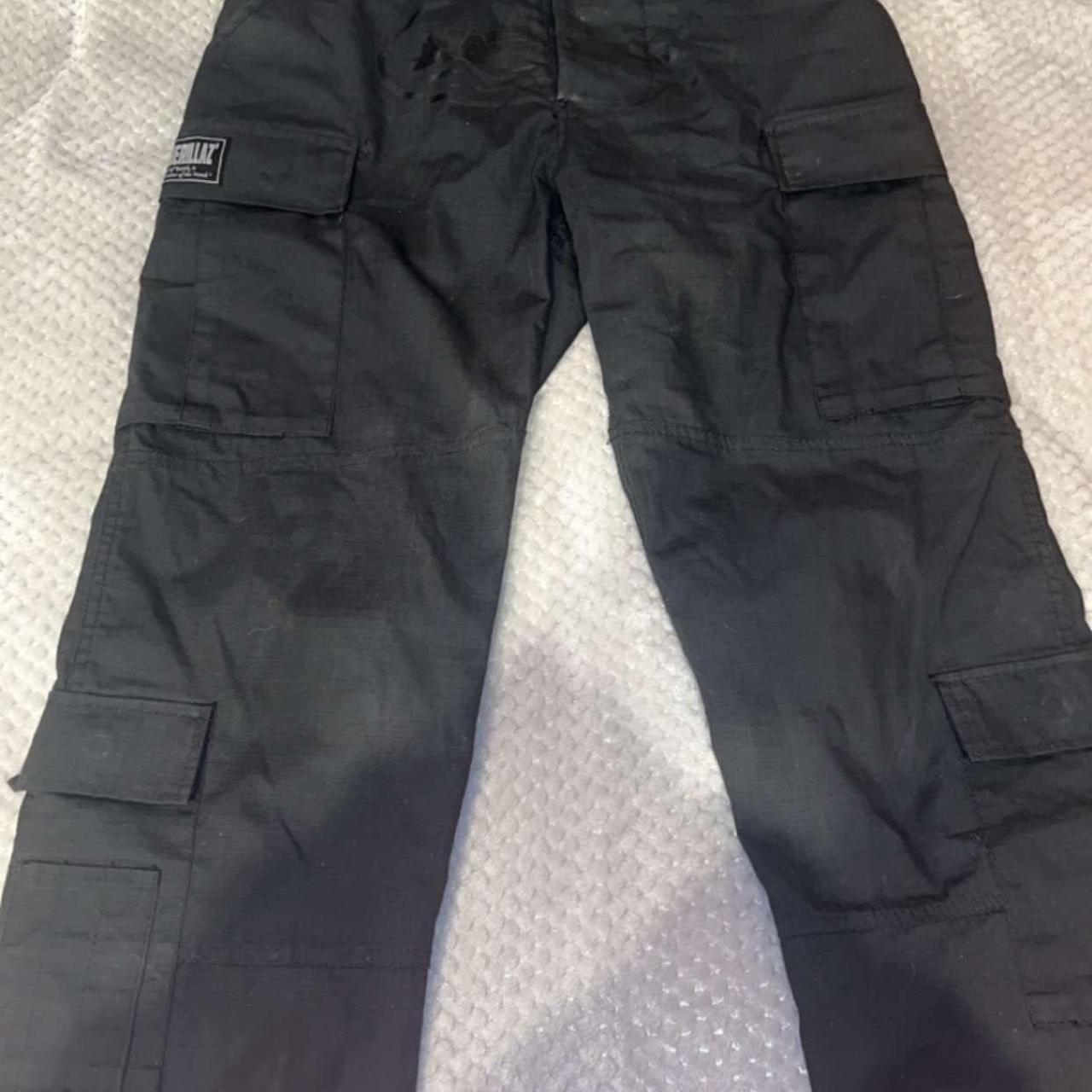 Triple black cortez cargos - Depop