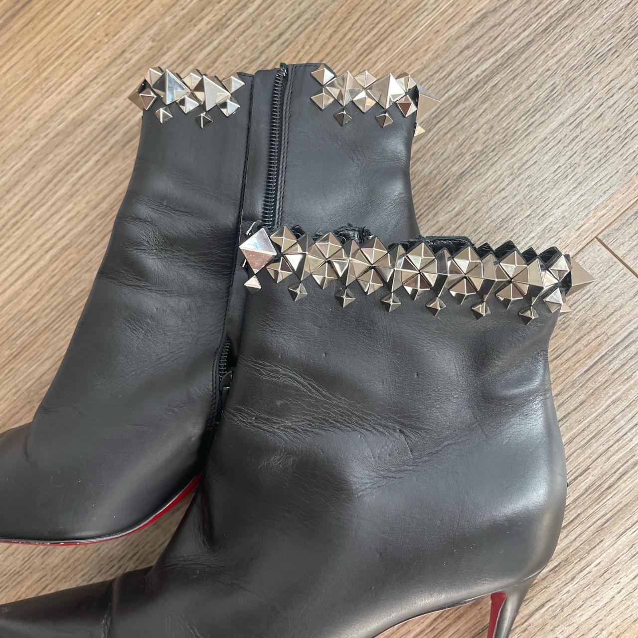 Christian Louboutin Leather Studded Boots Minimal. Depop