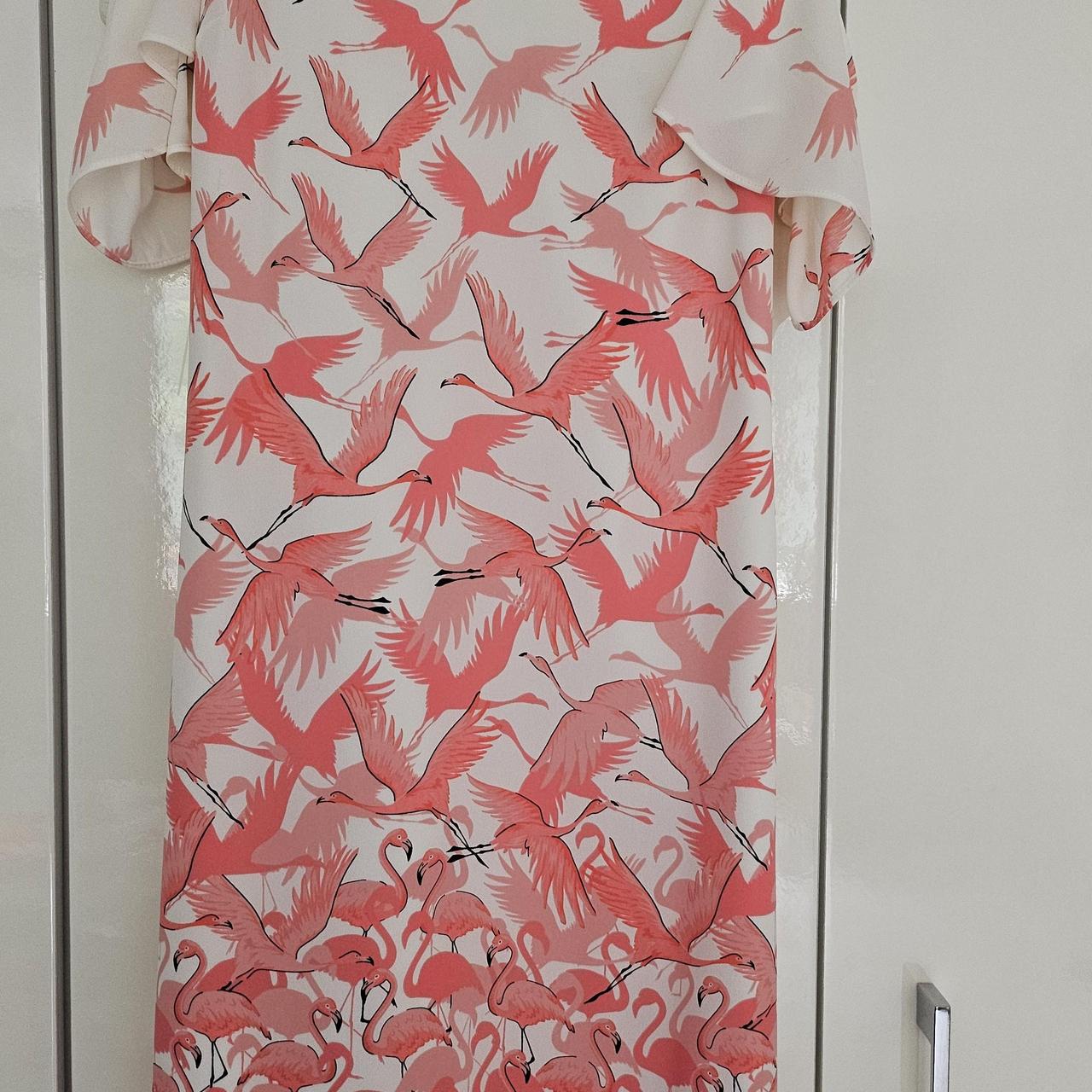 Flamingo print shift dress from Oasis size 8. Fully