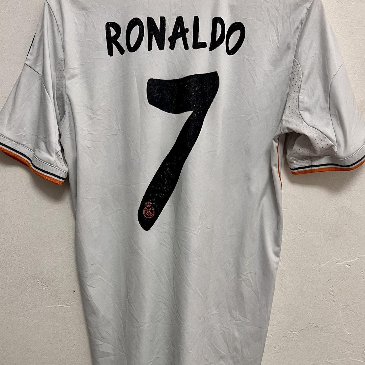 adidas real madrid 2013-14 orange classic third top - Depop