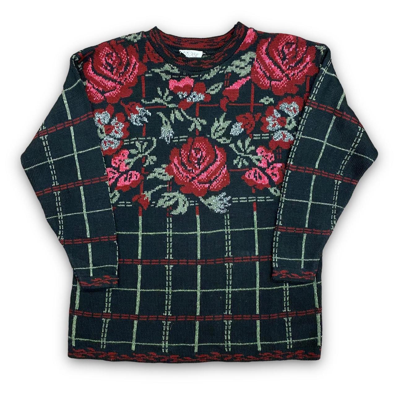 Rose Women's Black and Red Jumper