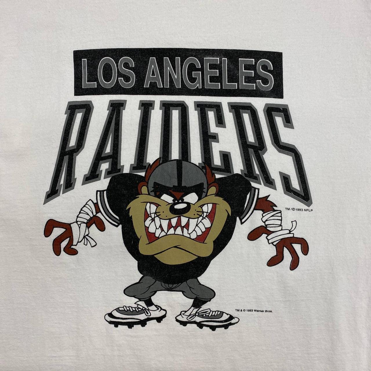 Vintage 1991 Los Angeles Raiders Taz T shirt Size - Depop