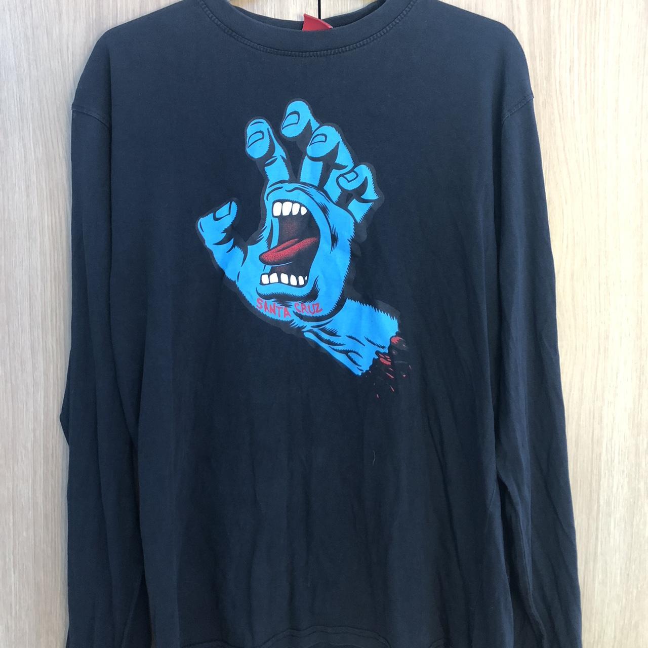 Screaming Hand Santa Cruz long sleeve t-shirt, Men’s M - Depop