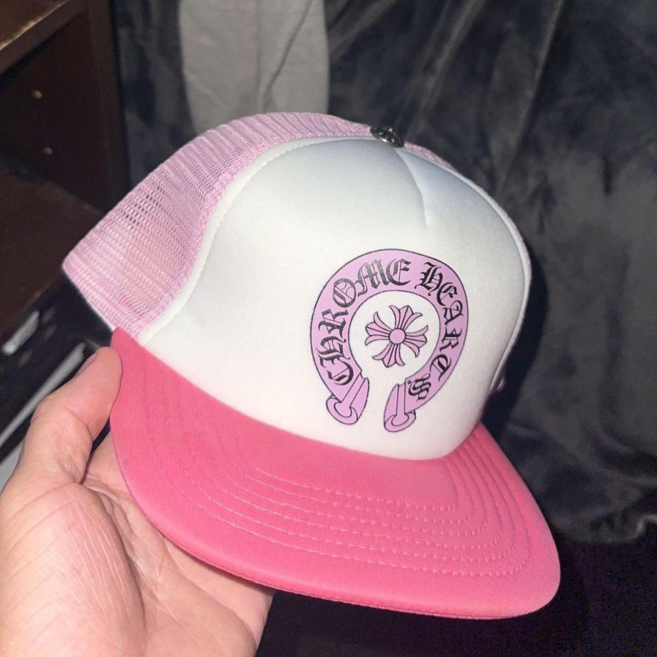 Chrome Hearts hat (matty boy collection) pink/black - Depop