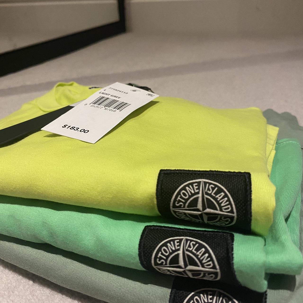 Stone island t-shirts Yellow, light green and... - Depop