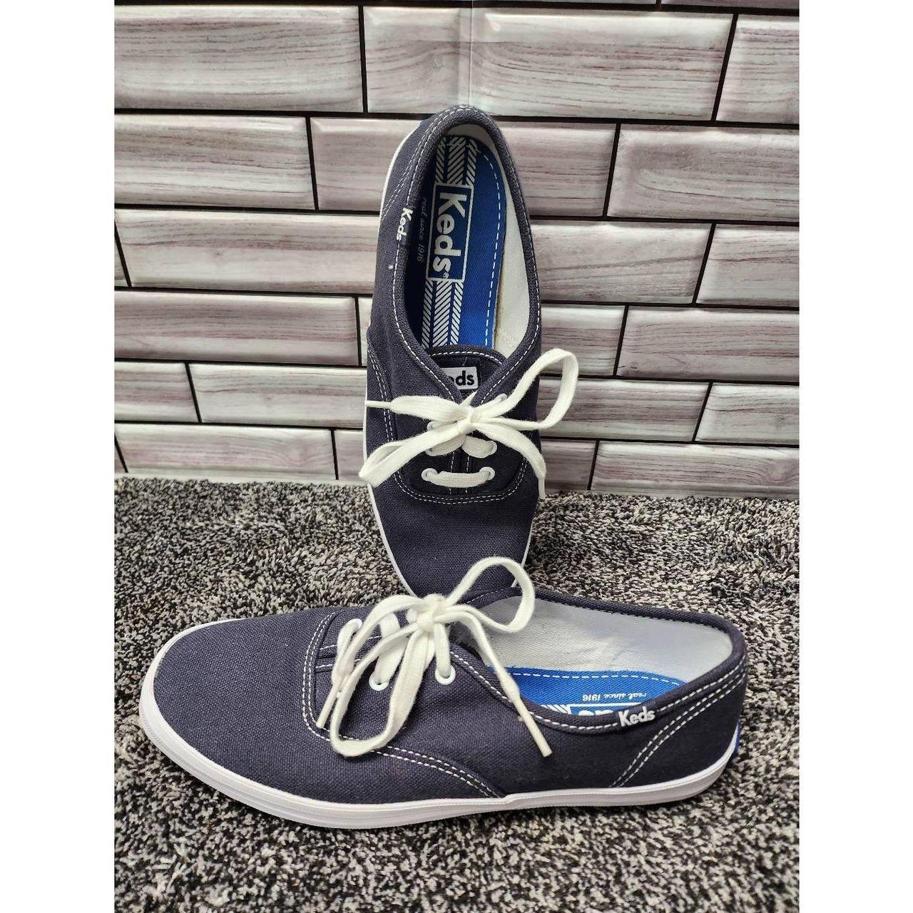 Navy and white store keds