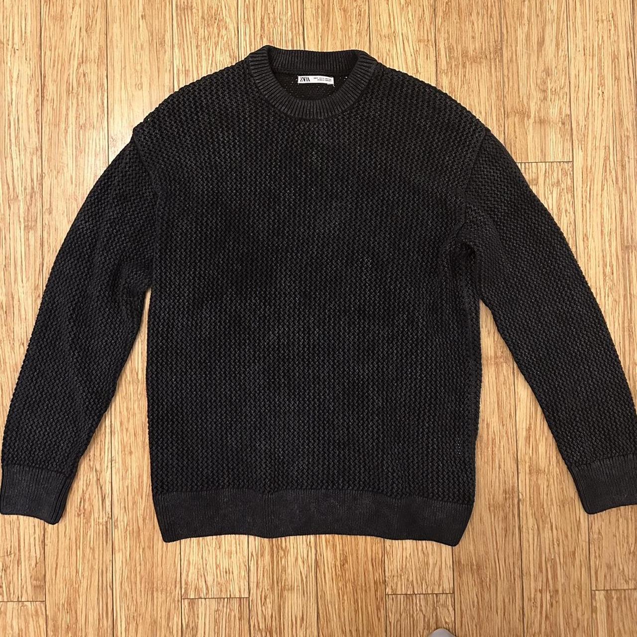 Slate Zara Men’s knitted sweater. Size Men’s Small.... - Depop