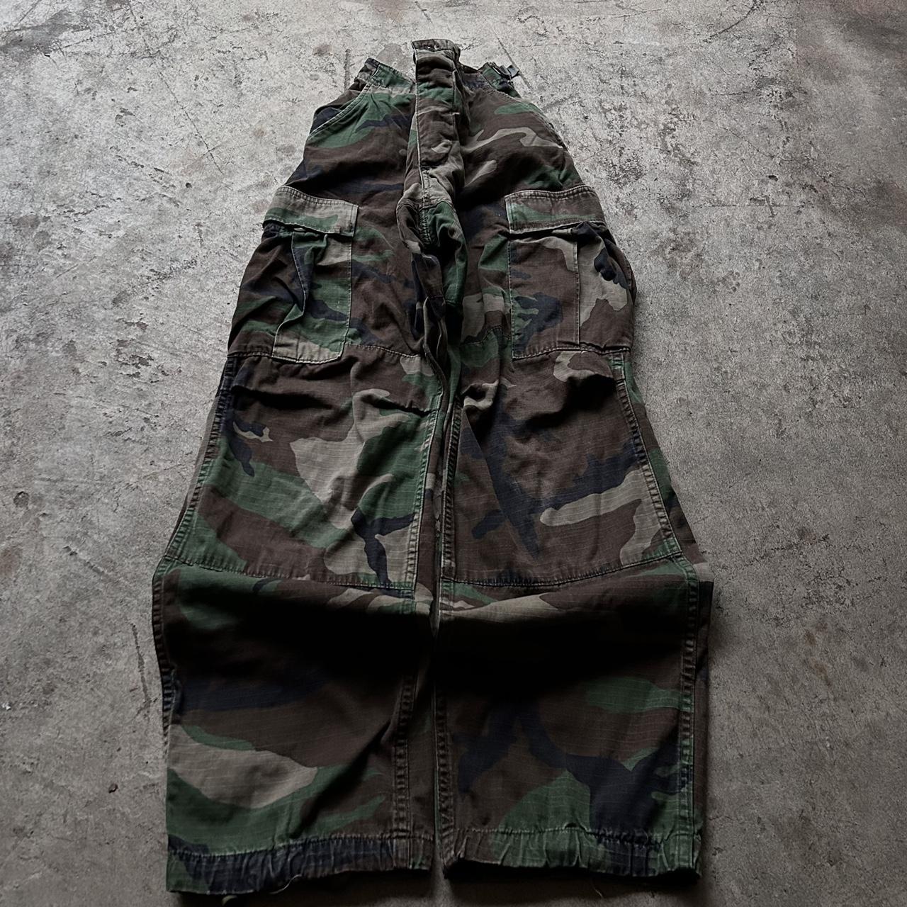 Army camo baggy pants Condition 9.5/10 Camo cargo... - Depop