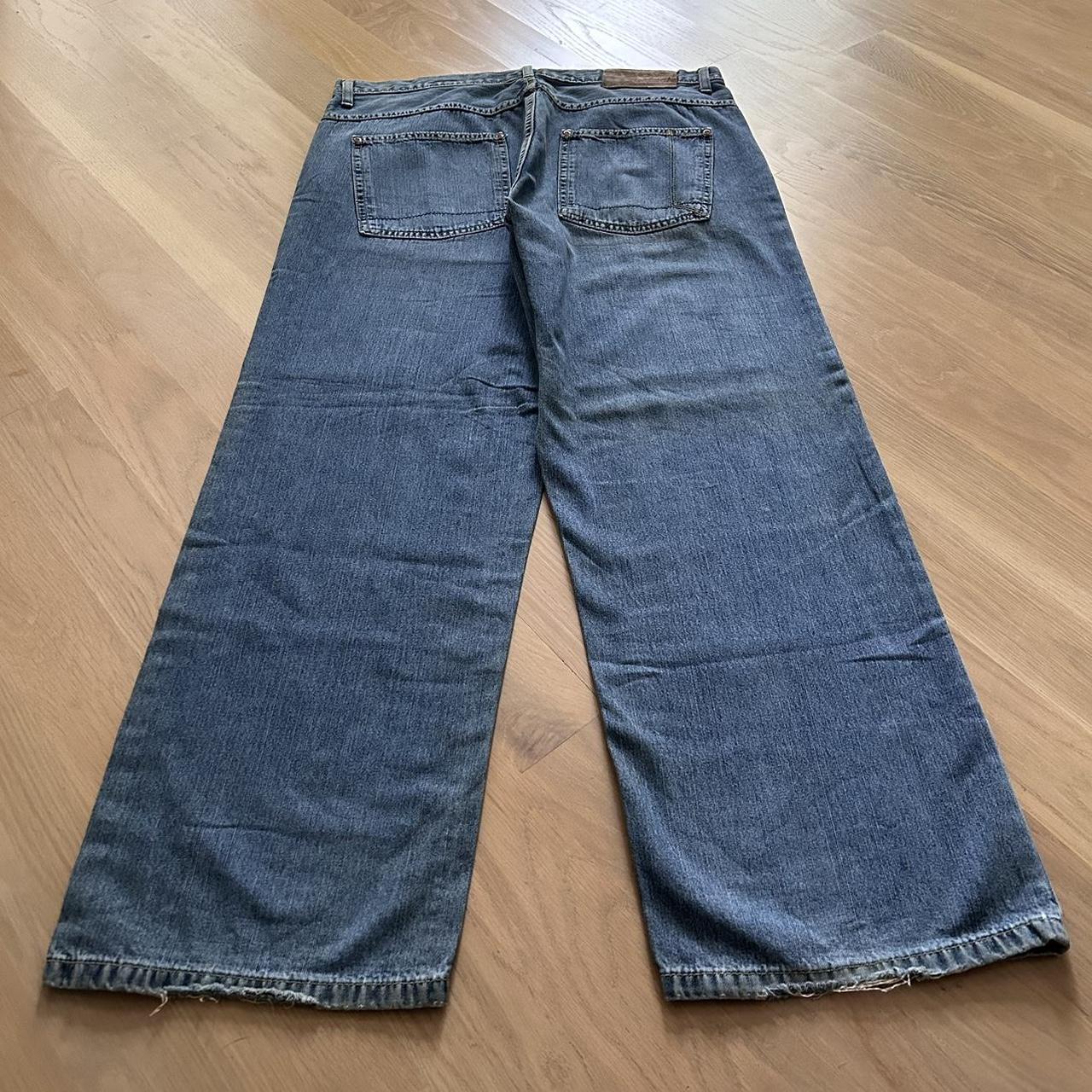 Baggy vintage y2k wideleg grunge jeans Vintage... - Depop