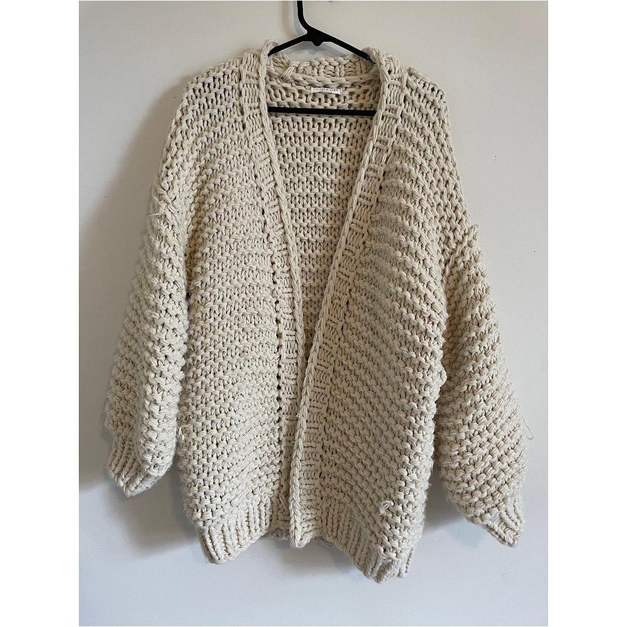 Little Lies Oversized Crochet Knit Cardigan Depop