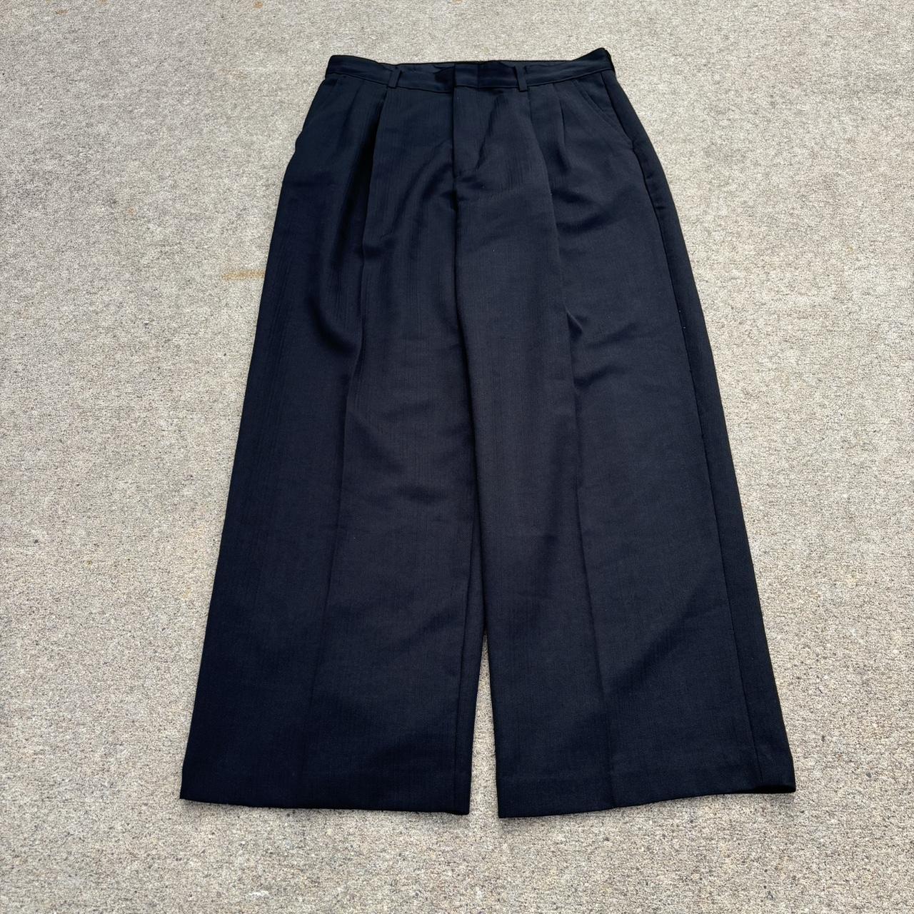 Vintage Wide Leg Pleated Dress Pants Size 30x27 No... Depop
