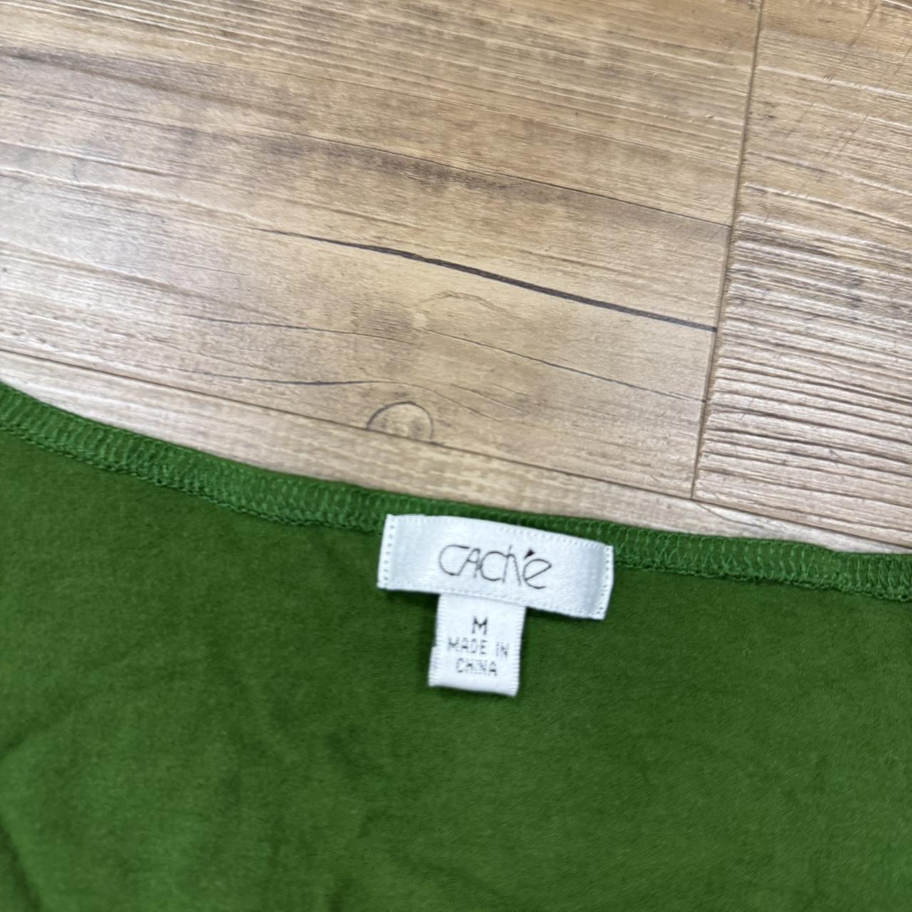 Cache Women's Blouse - Green - M – Y2K Cache Bead… - image 4