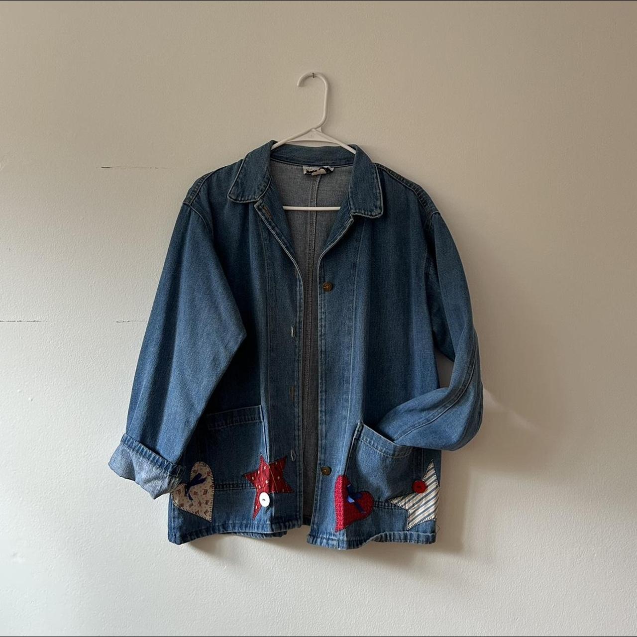 American star patches denim shirt / jacket Missing... - Depop