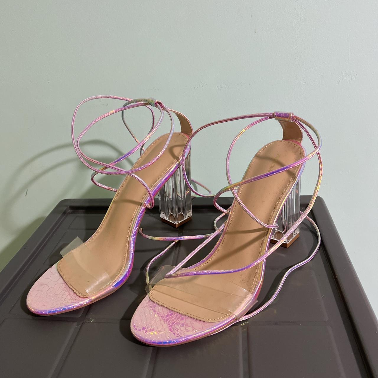 strappy heels block