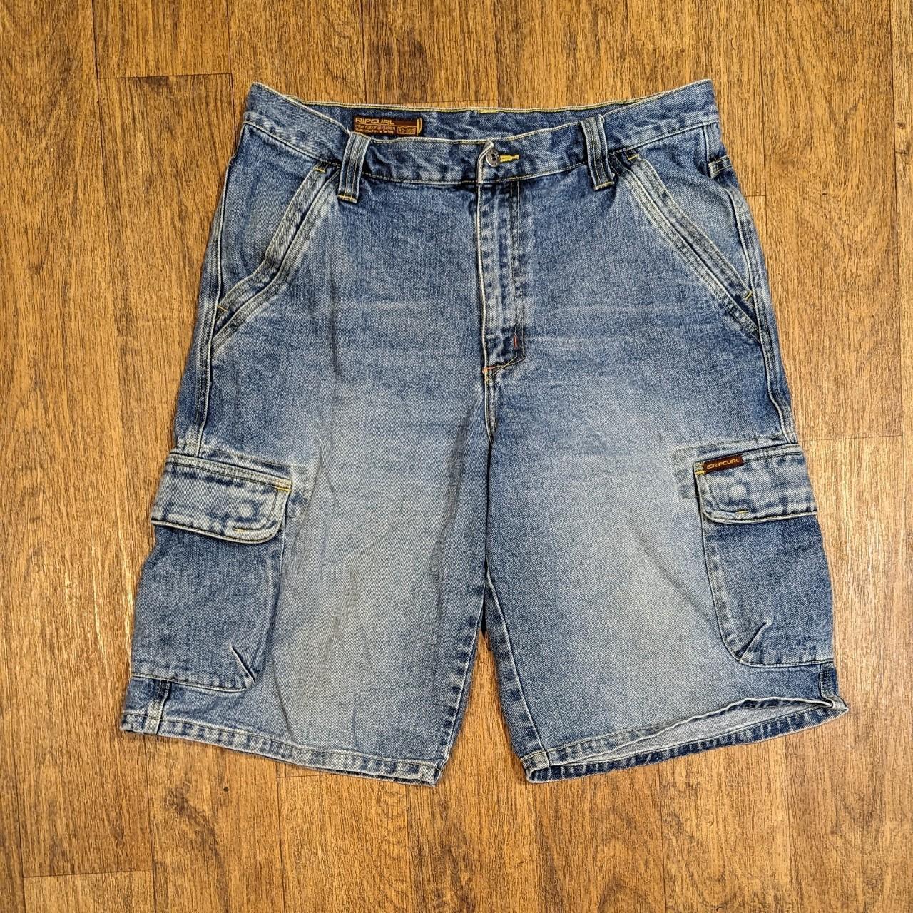 Y2k denim baggy jorts Ripcurl denim cargo... - Depop