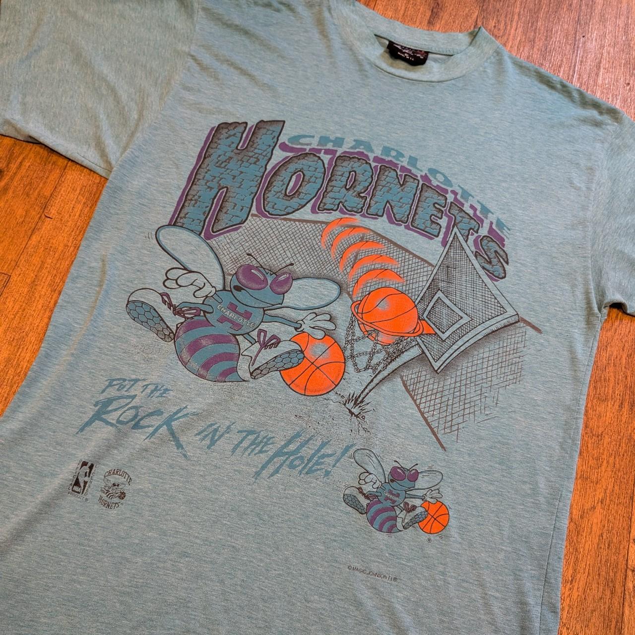 Charlotte hornets vintage magic Johnson tees Depop