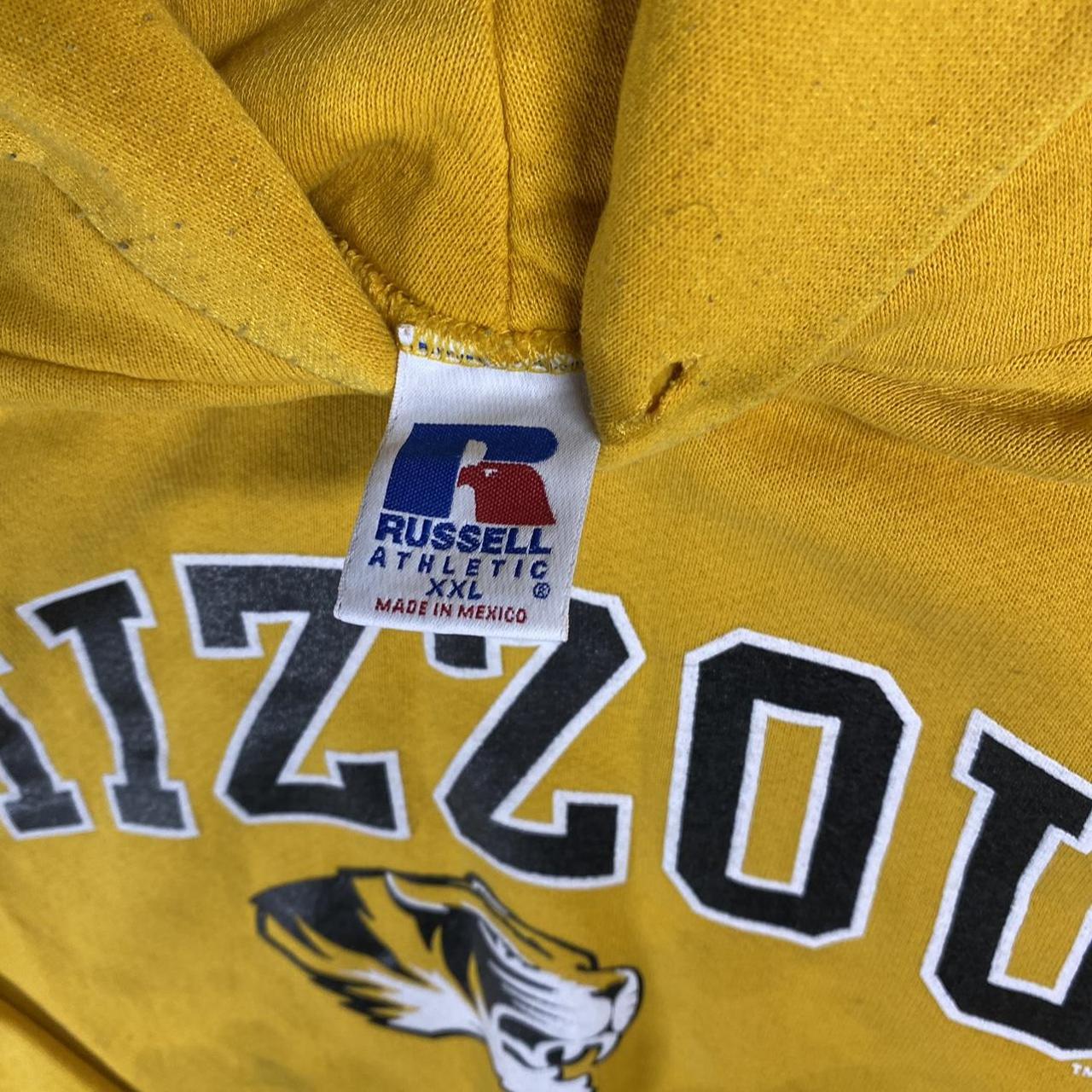 Vintage Russell Athletic Mizzou Tigers Hoodie... - Depop