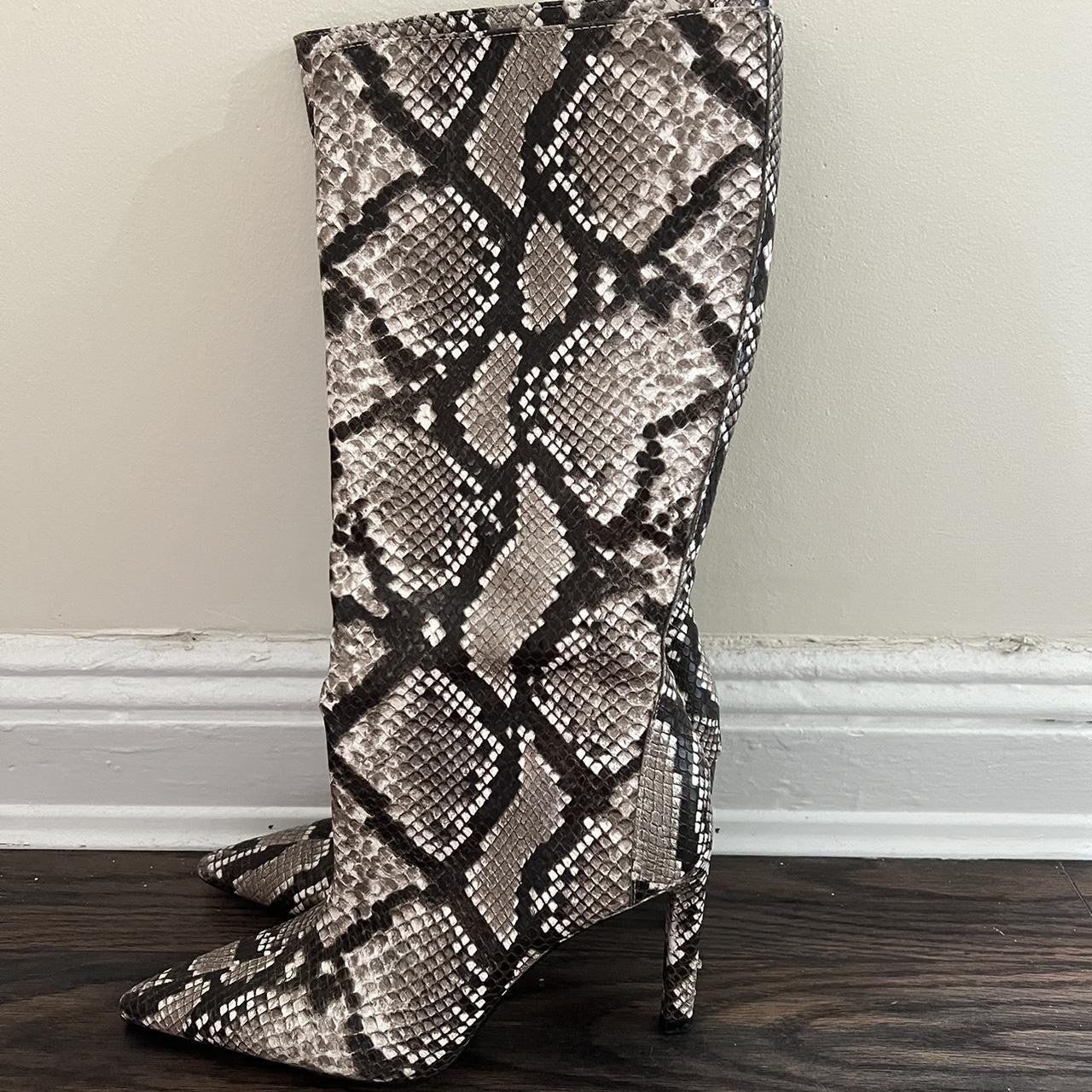 Mango snakeskin boots best sale