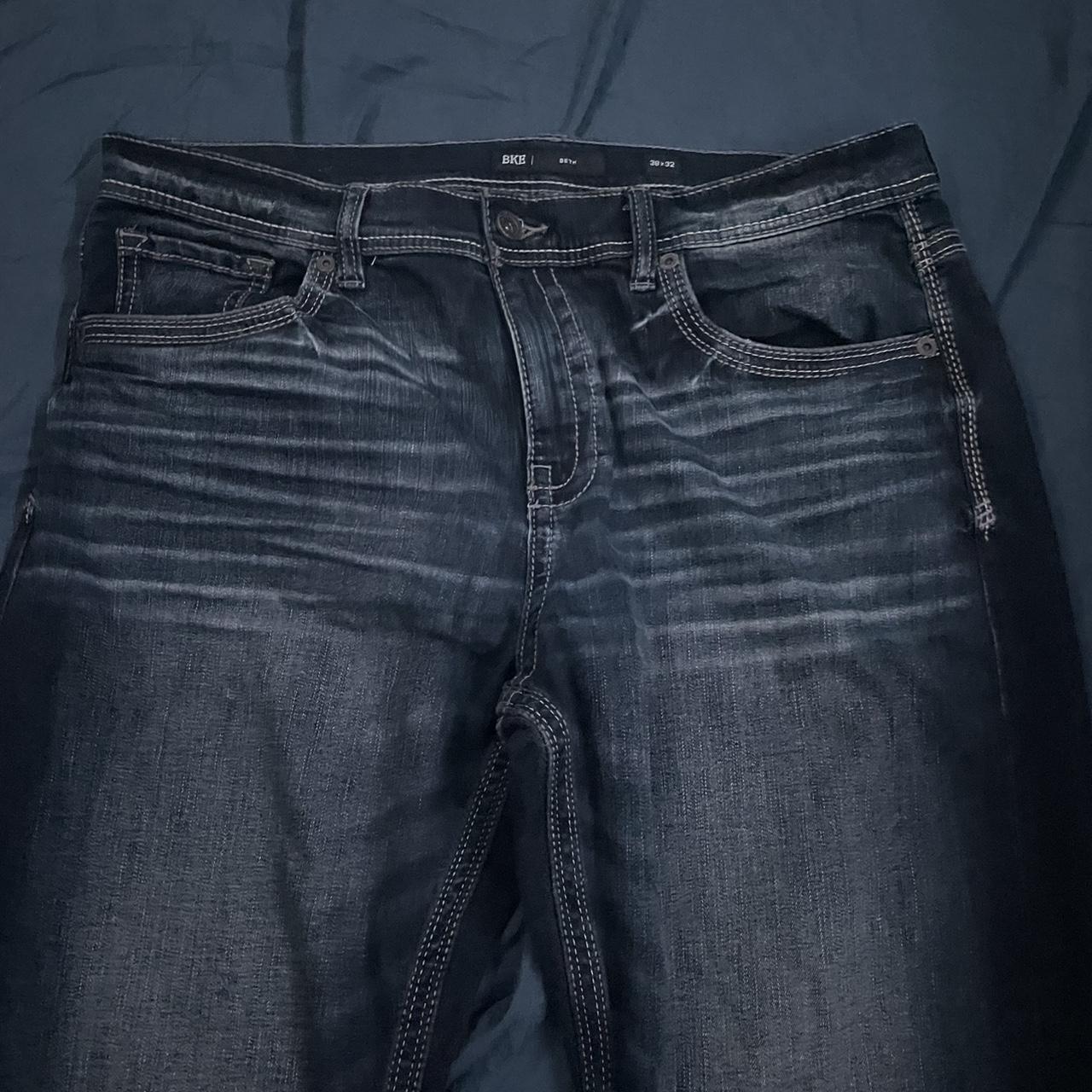 BKE BAGGY Jeans Back Pocket Design Size 38x32... - Depop