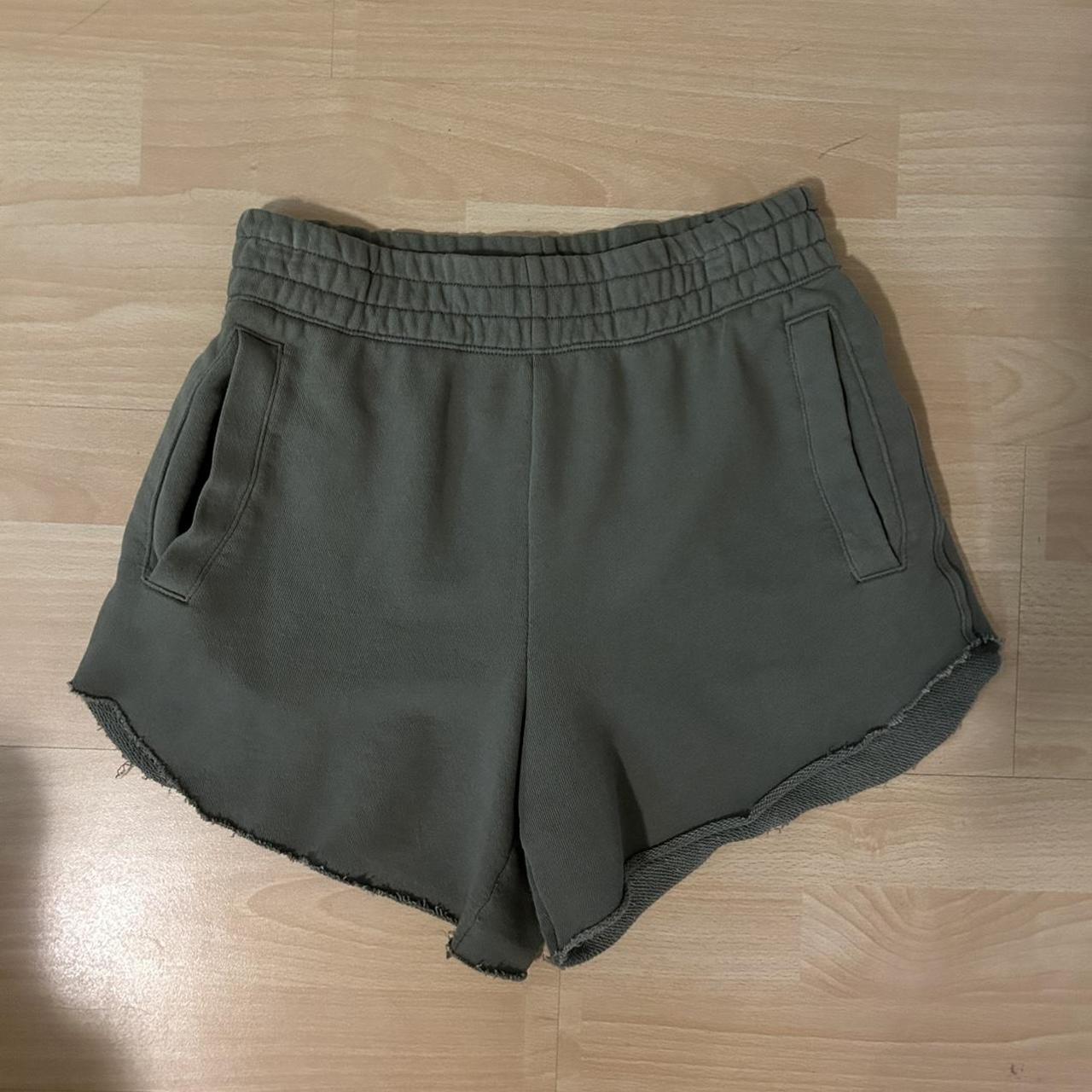 Aerie On My Way High Waisted Lounge Shorts Army... Depop