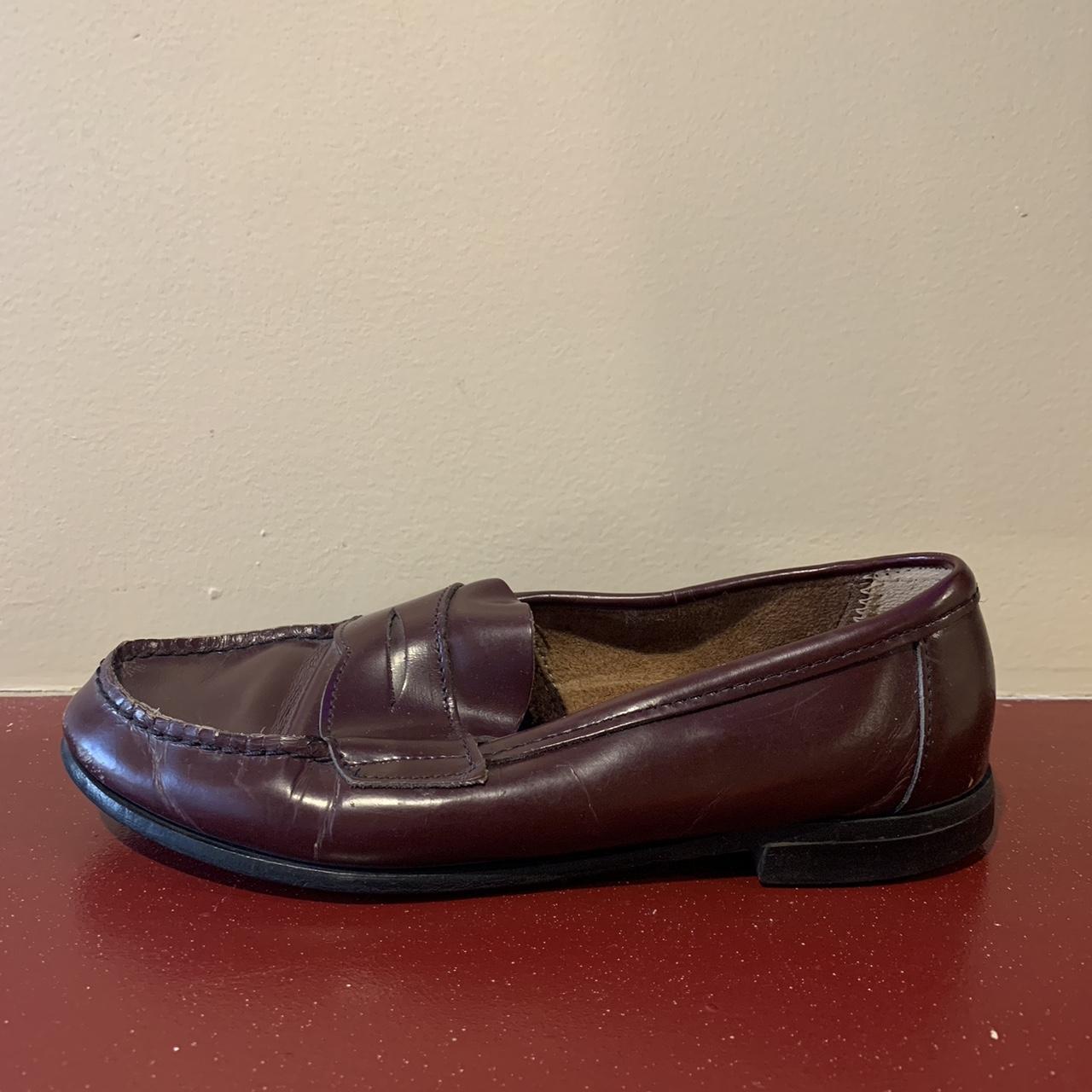 Maroon Italian leather loafers. #vintage - Depop