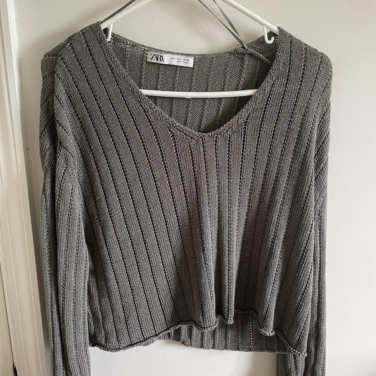 Zara knitted long sleeve shirt! #zara #knitted - Depop