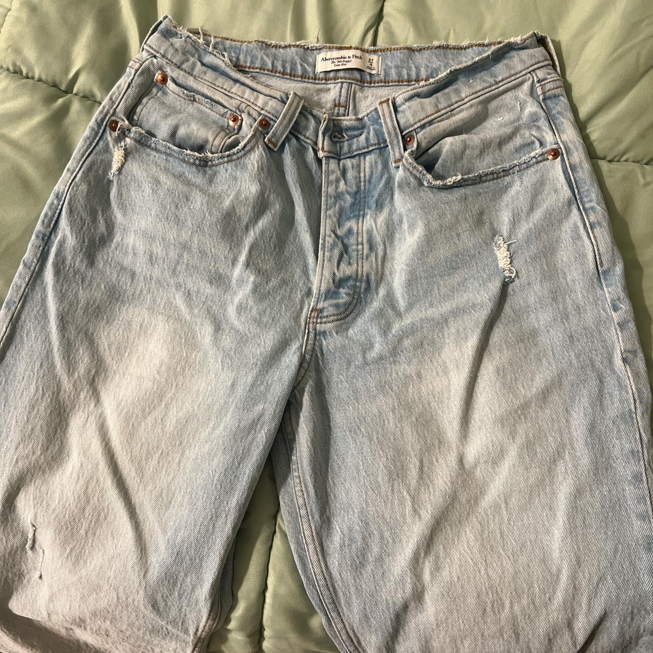 Abercrombie 90’s baggy low rise jeans size 27 never... - Depop