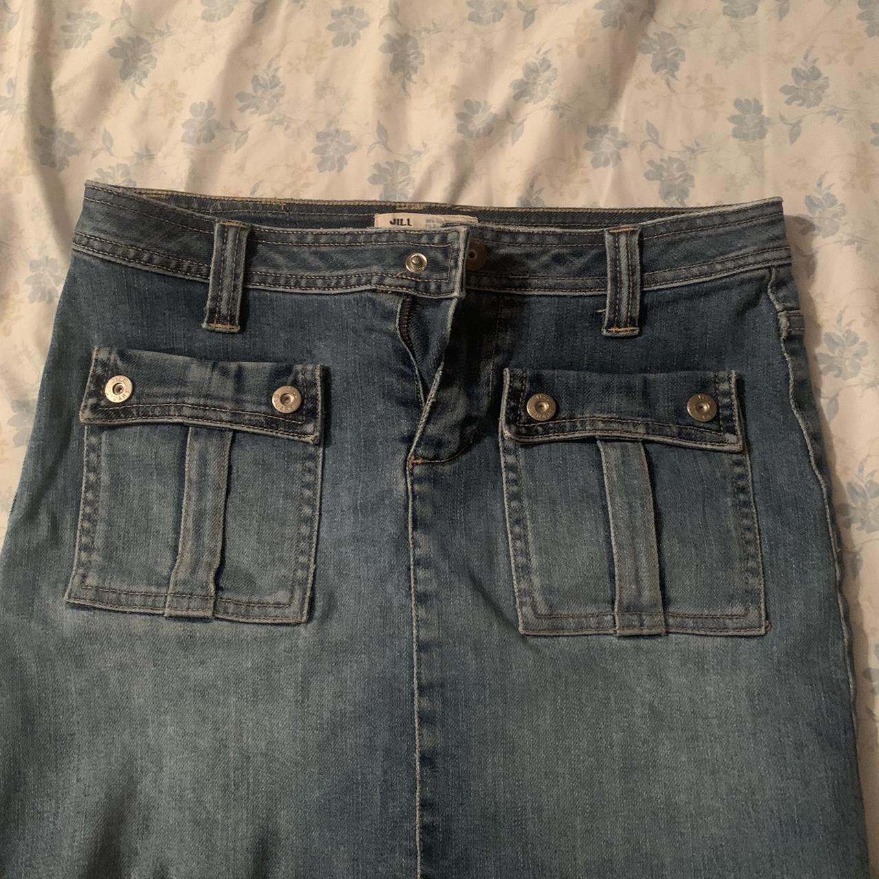 mini jean skirt jill stuart. size 4 - Depop