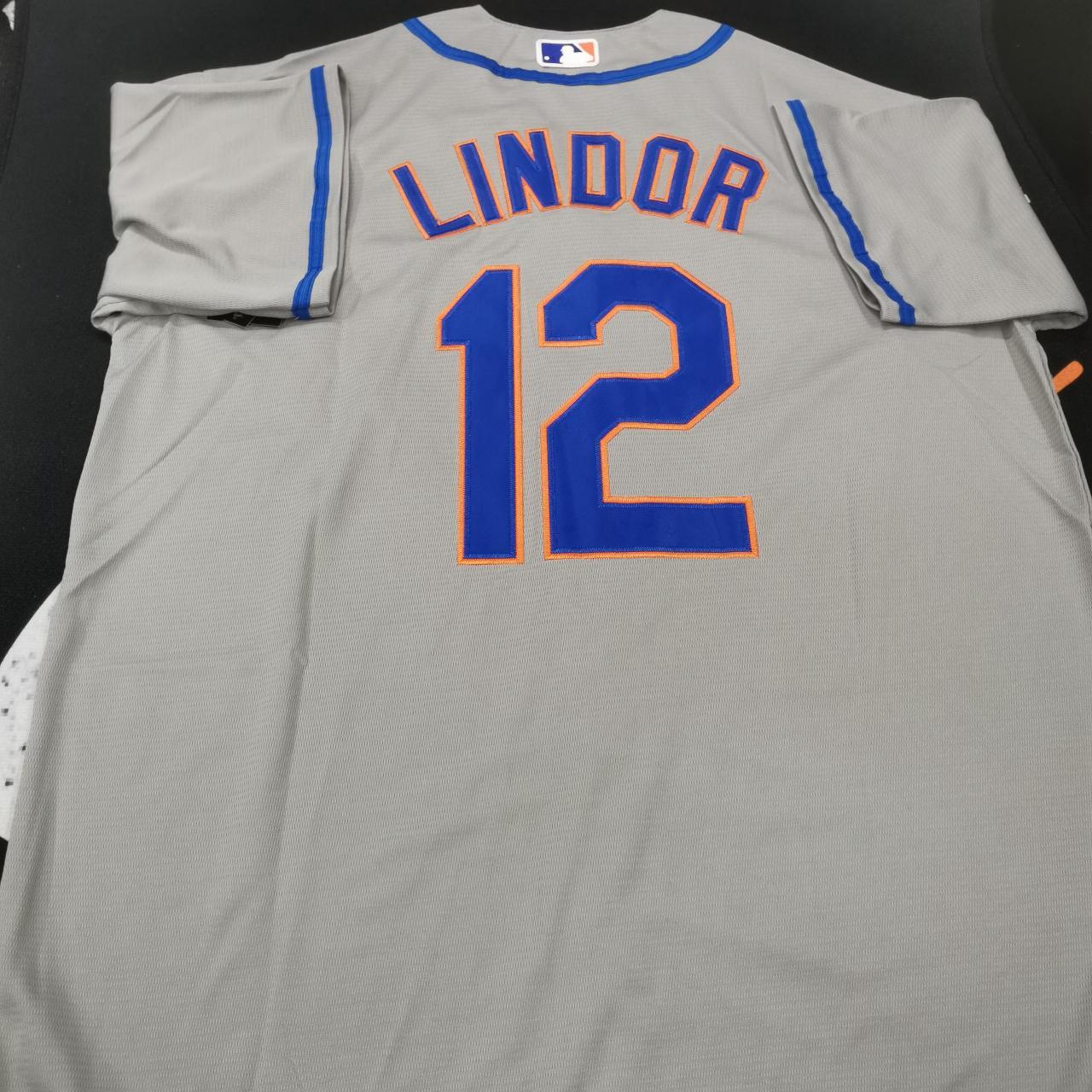 ML1876 #12 Francisco Lindor New York Mets Black Cool - Depop