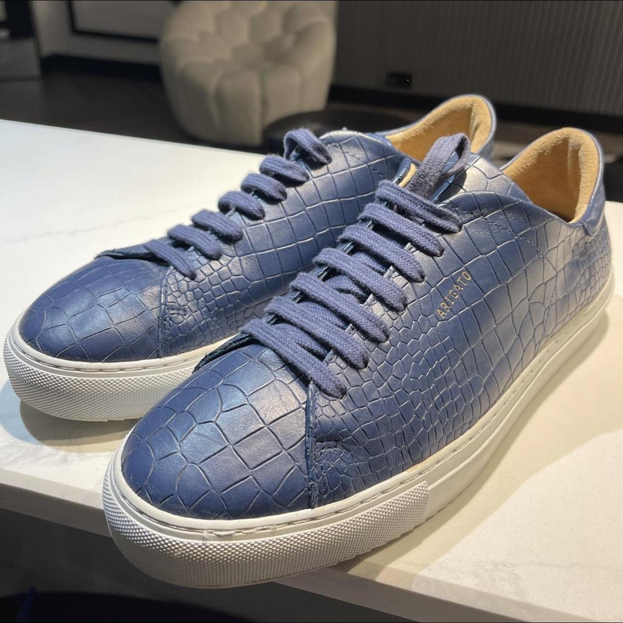 Axel Arigato Clean 90 Blue snakeskin leather Worn