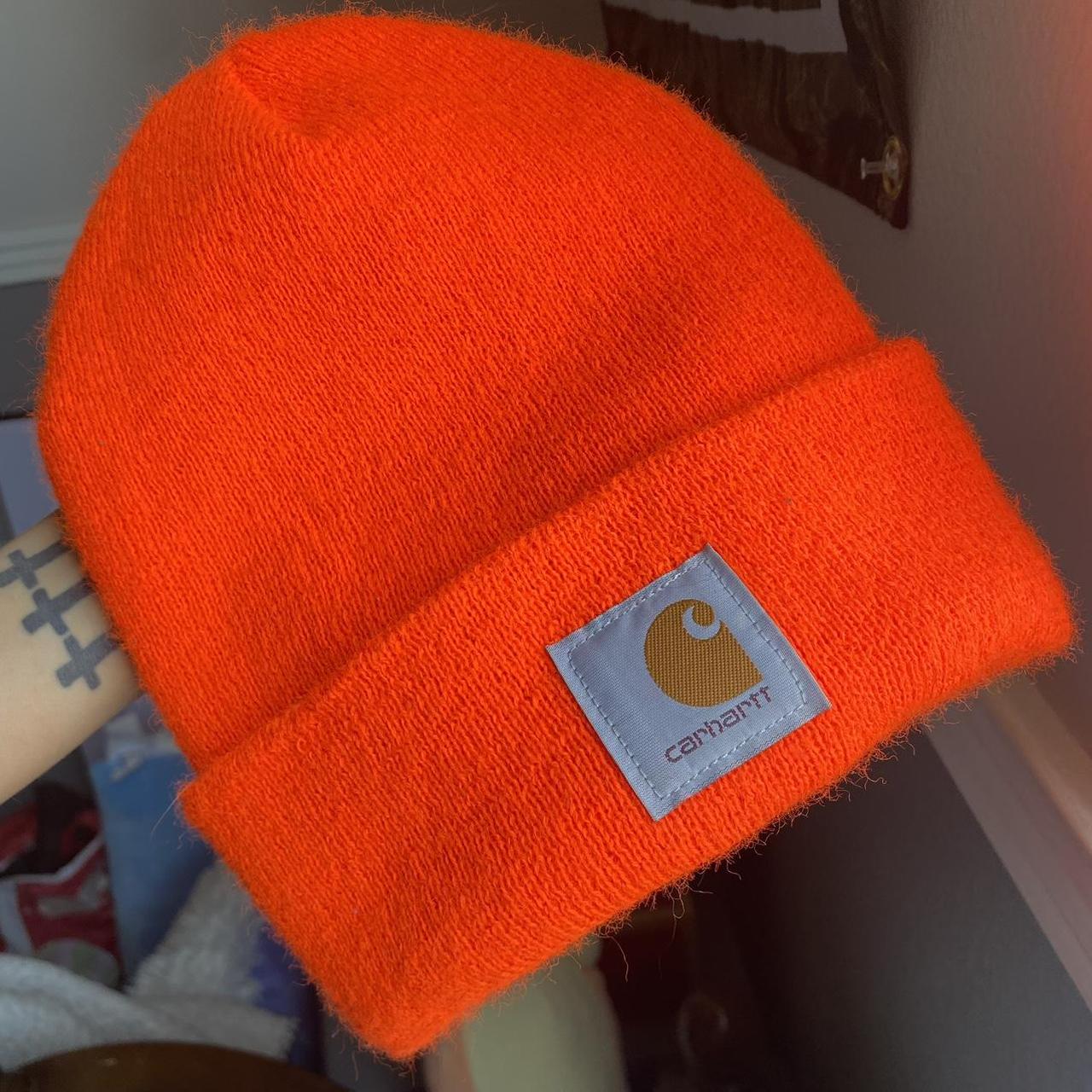 Knit Hat Carhartt Neon Orange Beanie Skeeter Safety Orange - Main Image