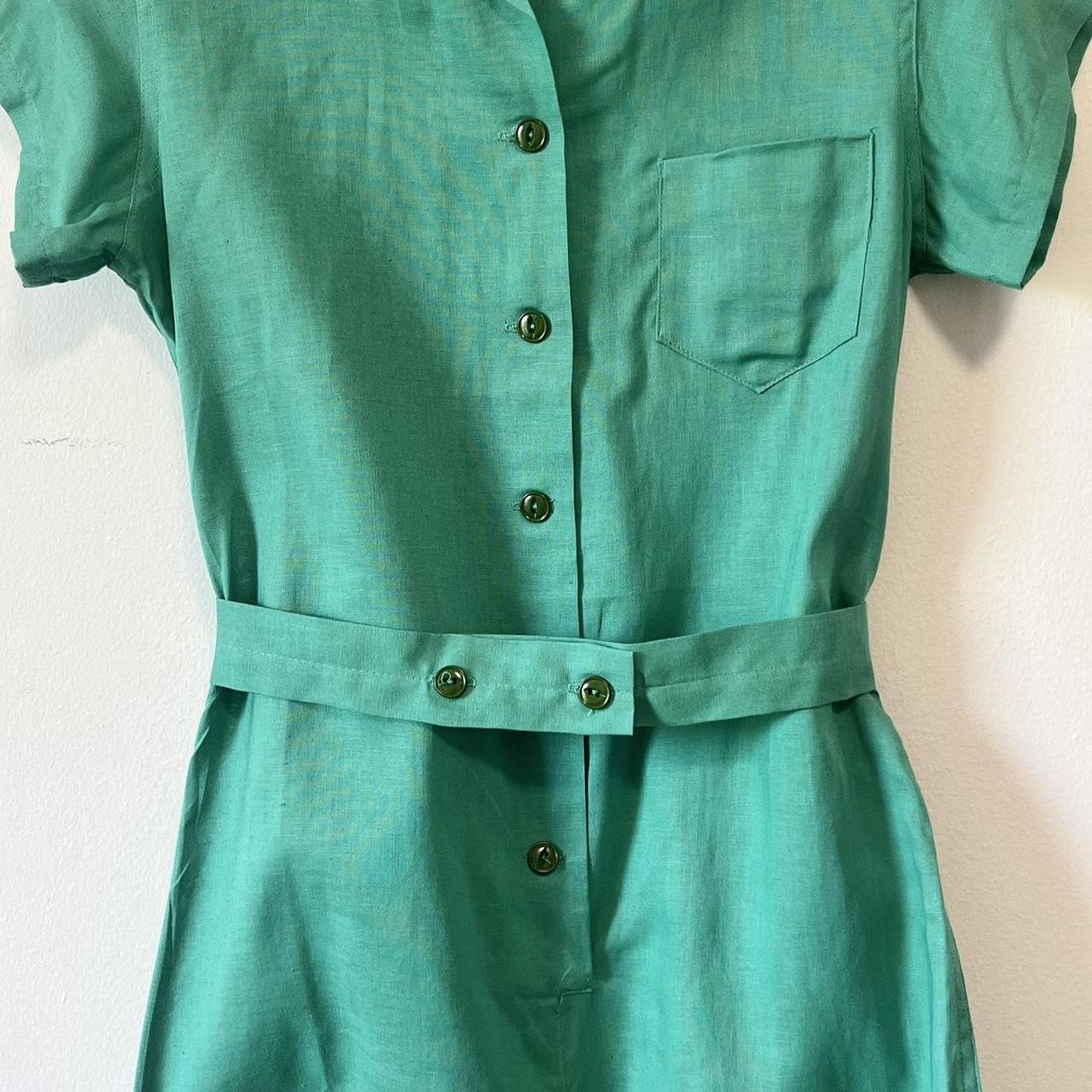 Vintage Women's Romper - Green - S – vintage teal… - image 6