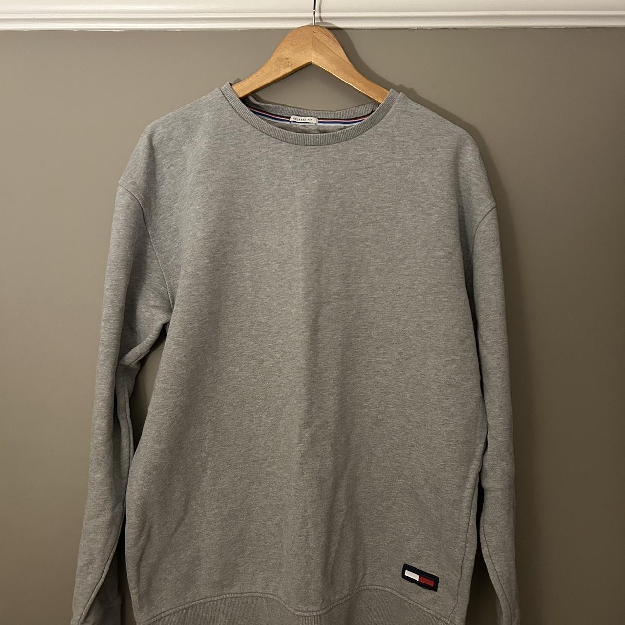 Grey Tommy Hilfiger sweater Good condition Medium... - Depop
