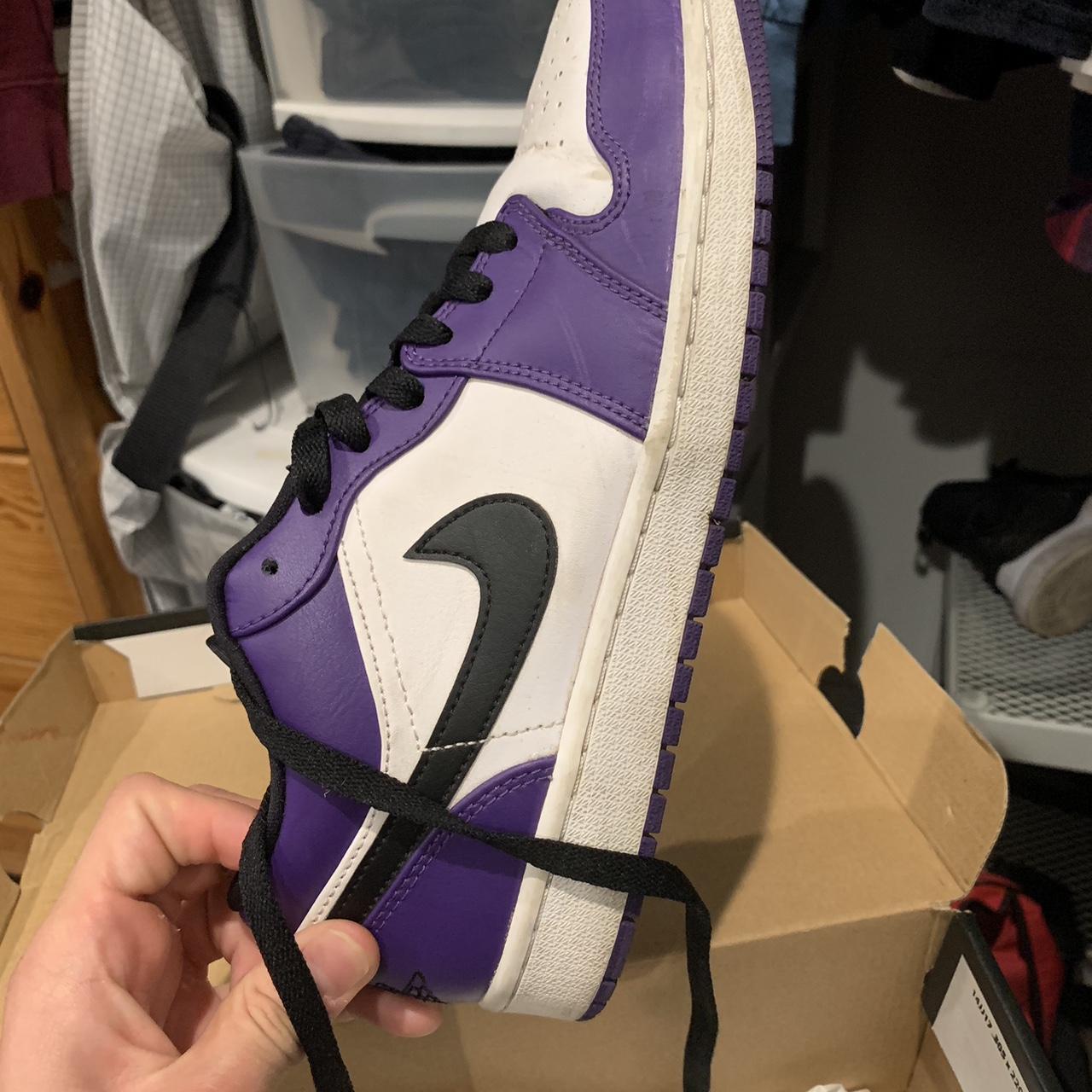 the new jordans purple and white