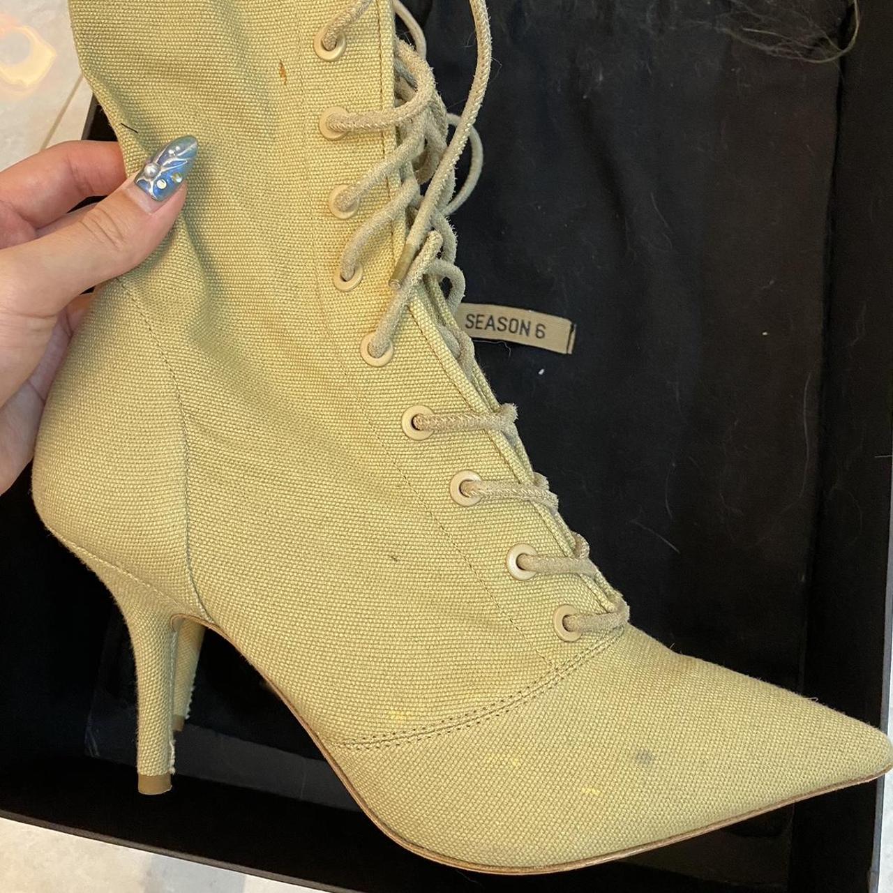 Yeezy season Lace Up Ankle boot in Military Depop - Main Image