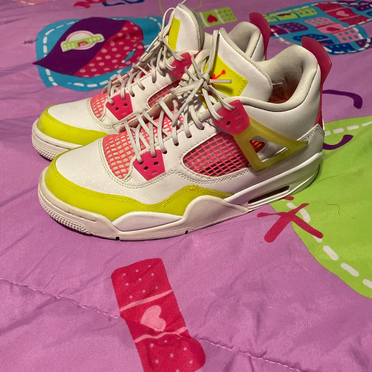 jordan 4 neon pink and yellow