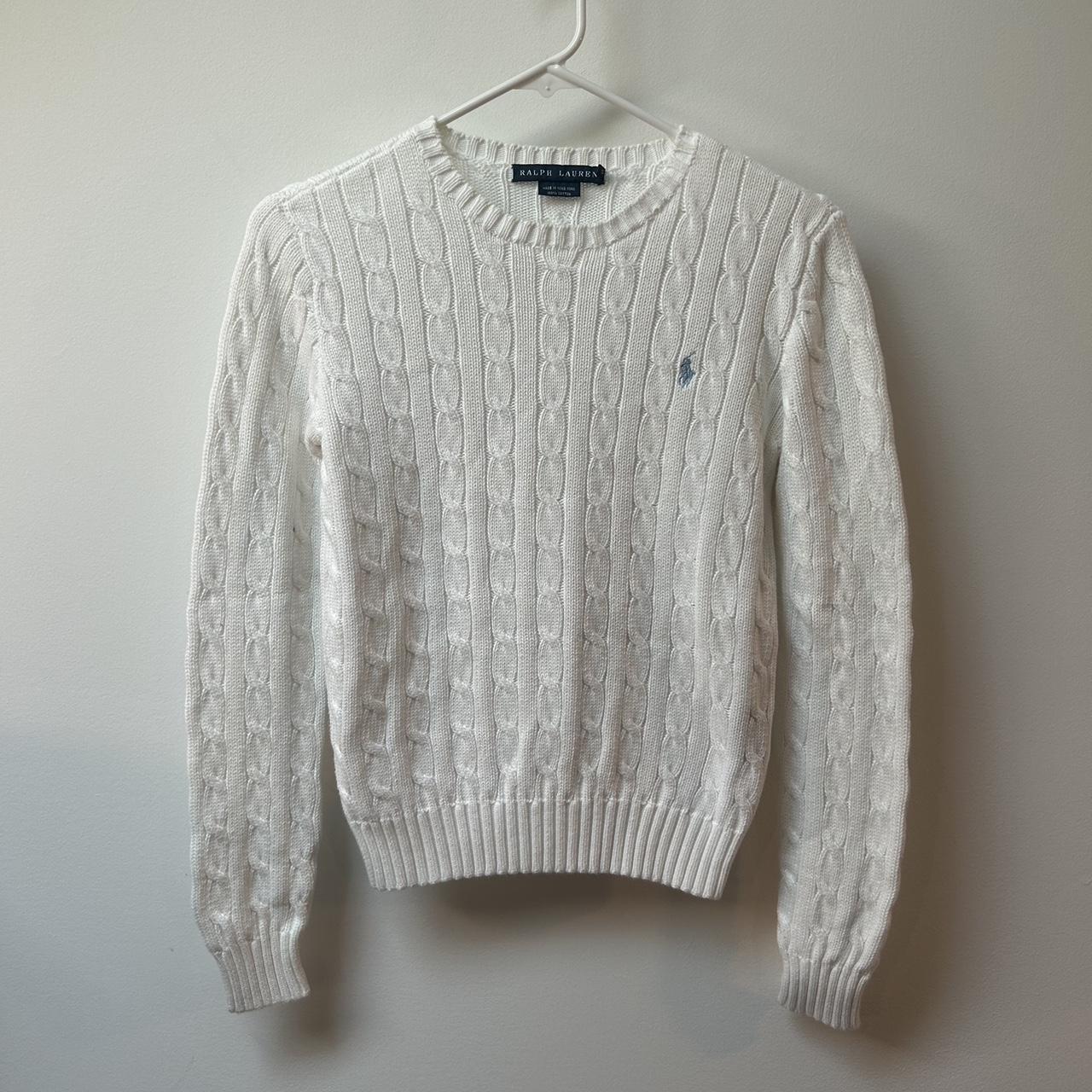 Polo Ralph Lauren Women's White Jumper | Depop