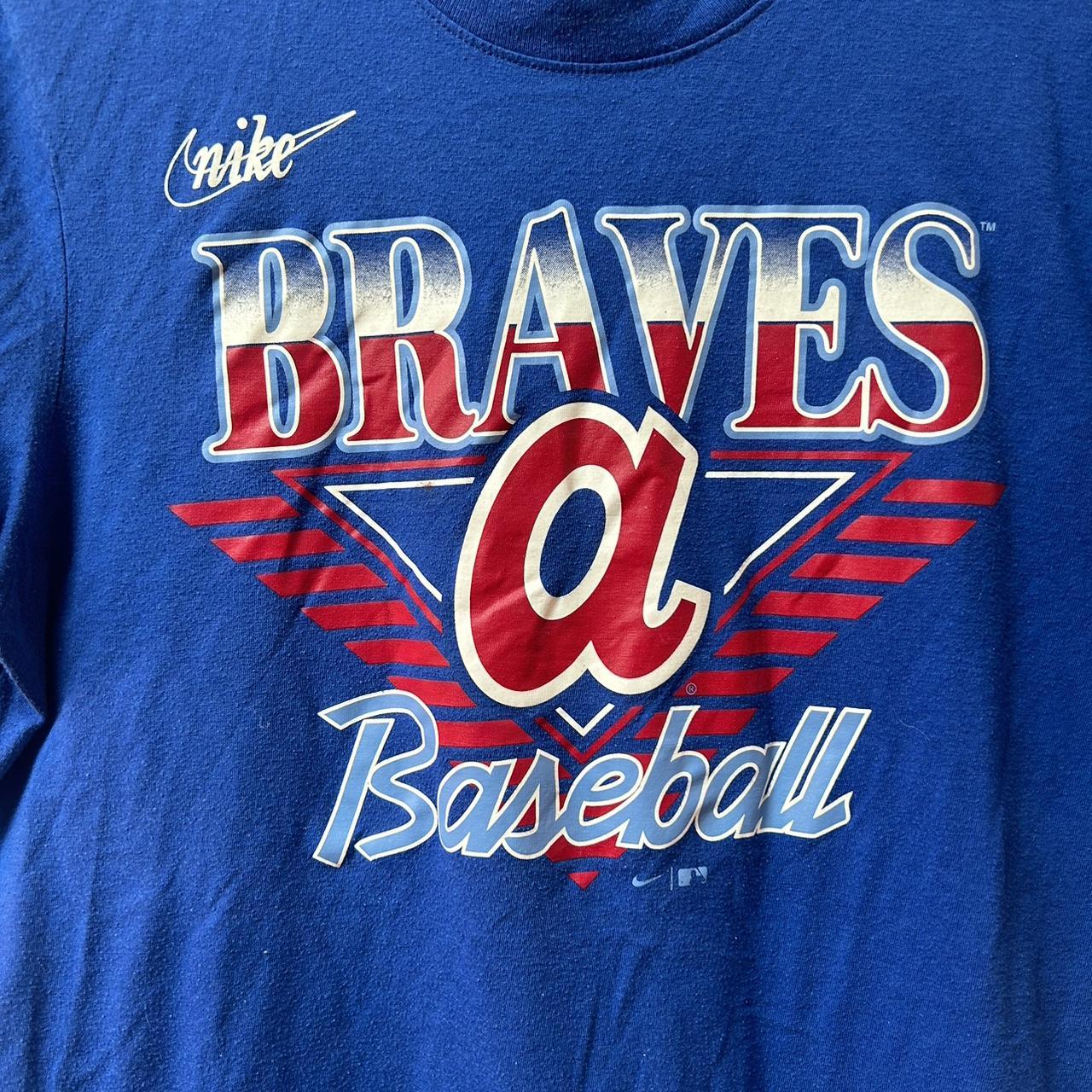Nike MLB Braves Vintage Jersey Shirt Nike Team - Depop