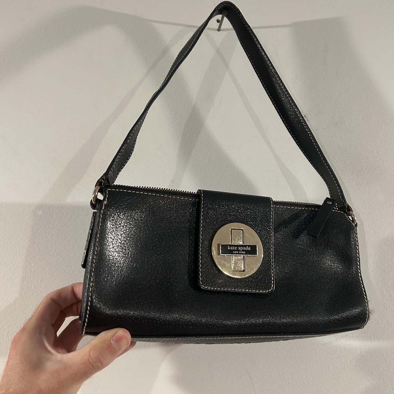 kate spade crossbody black purse small and cute for - Depop