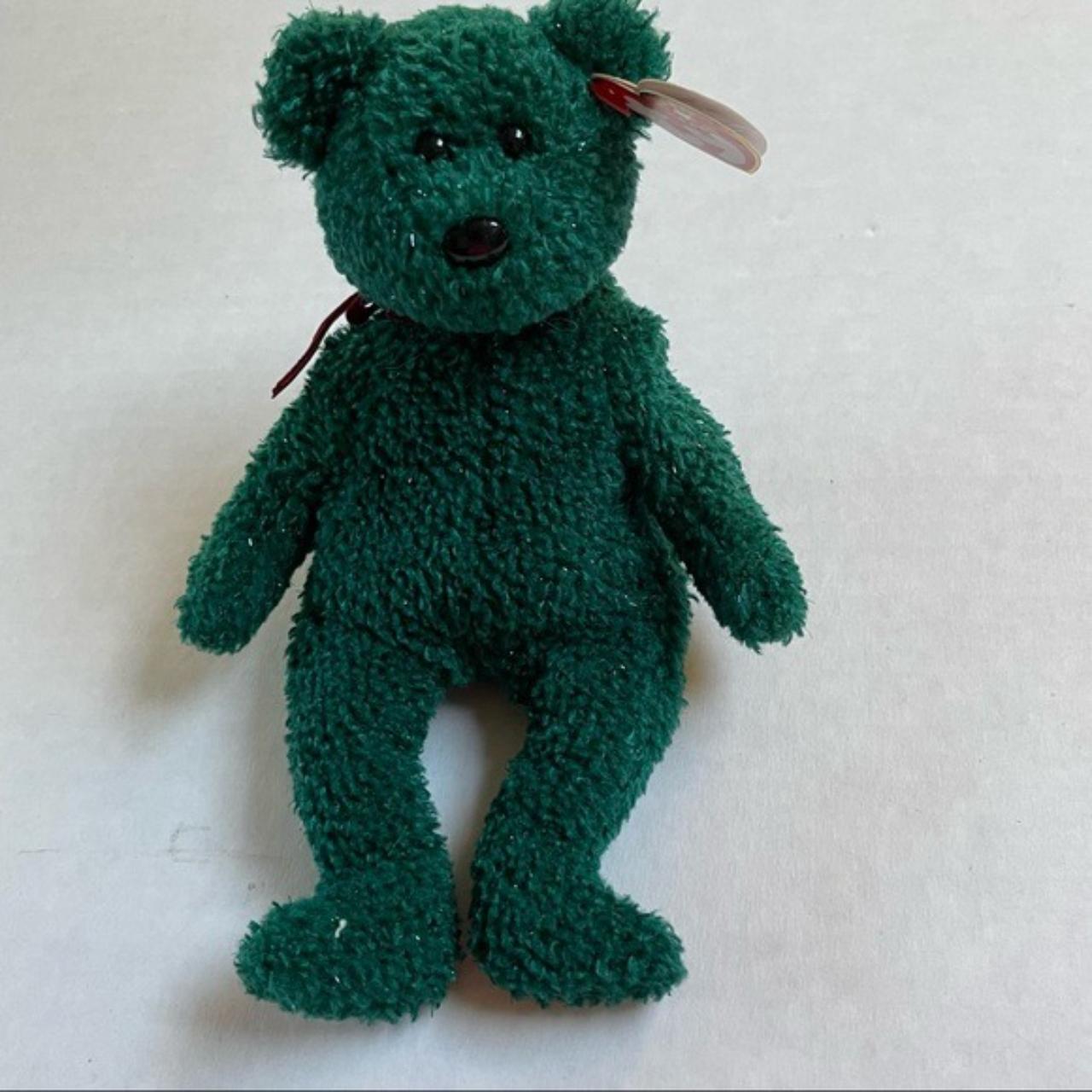 TY Beanie Baby 2001 Holiday Teddy Bear Green... - Depop