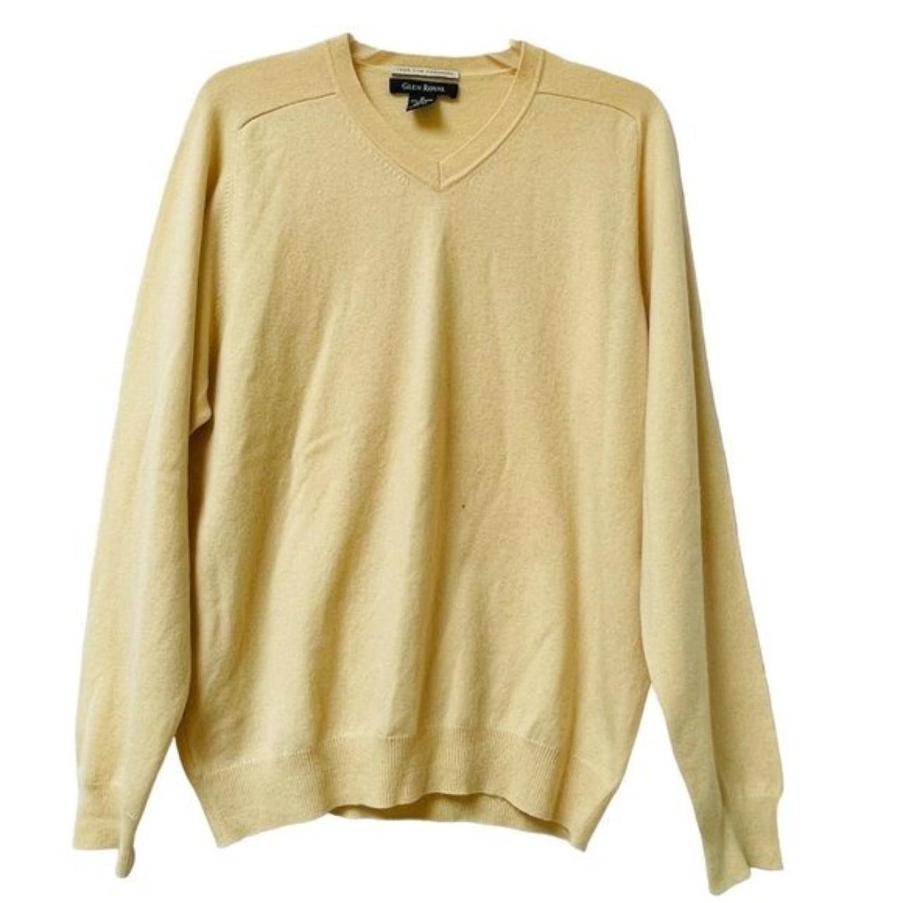 Mens yellow hot sale pullover sweater