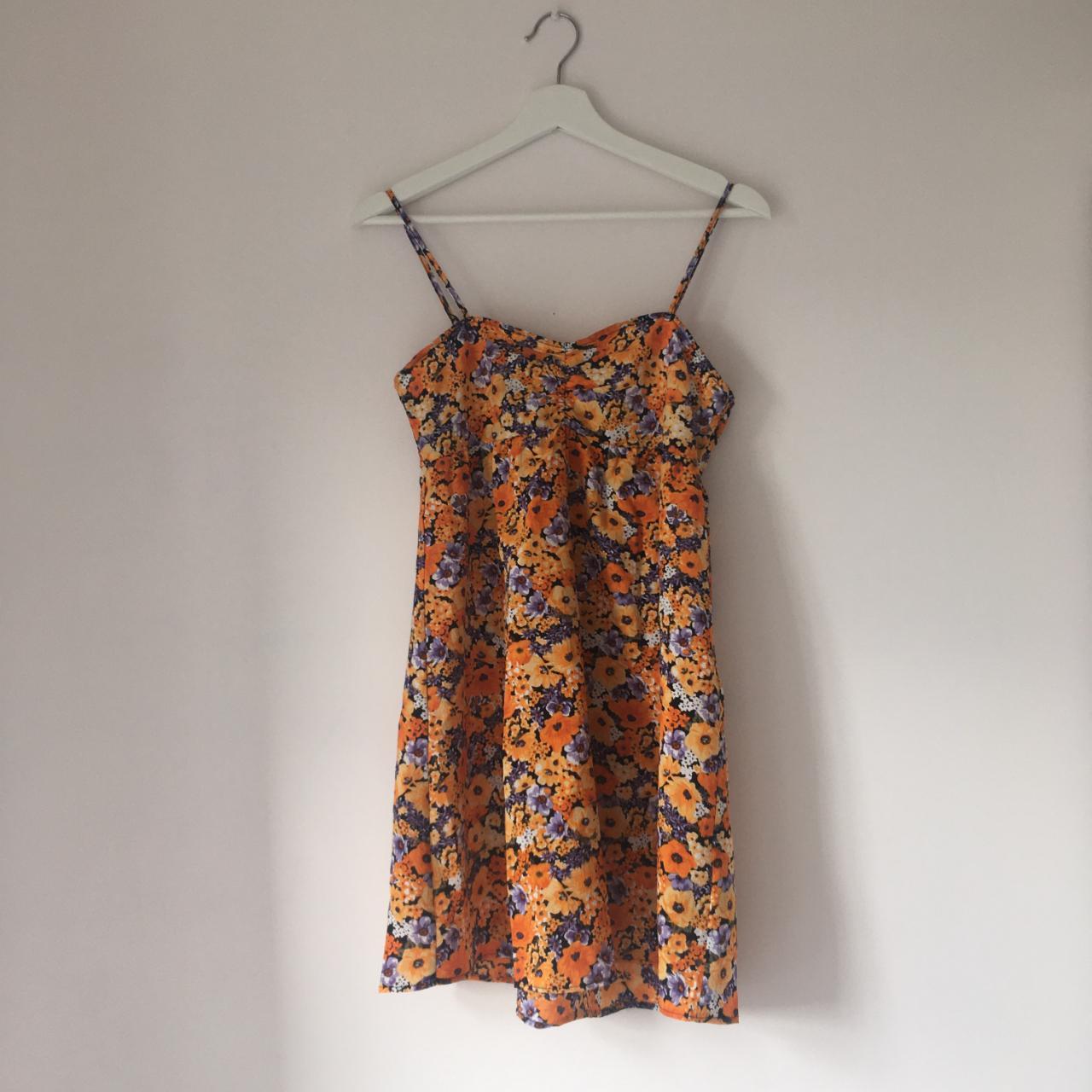 FLORAL MINI BABYDOLL SUNDRESS WITH STRAPS Size... - Depop