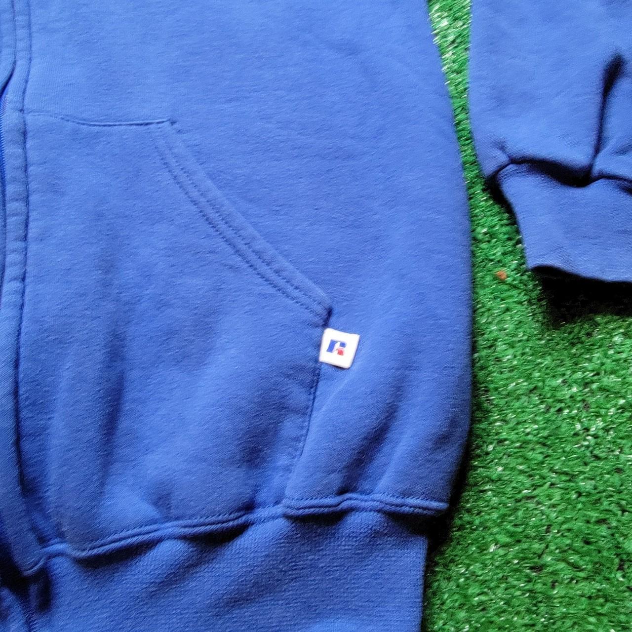 Vintage Russell Athletic Blank Hoodie Made in Usa... Depop