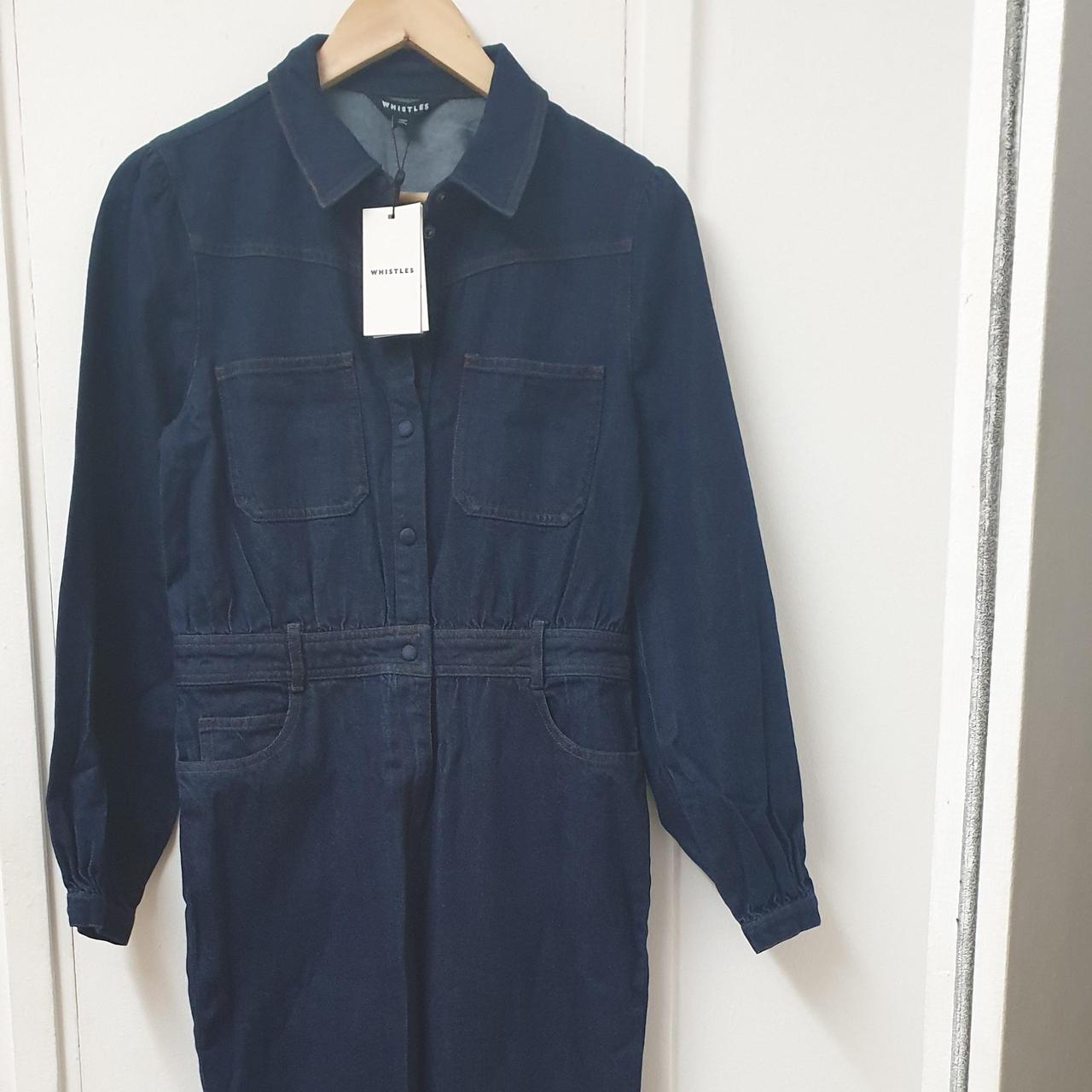 Whistles Lilly Denim Jumpsuit Denim UK... Depop