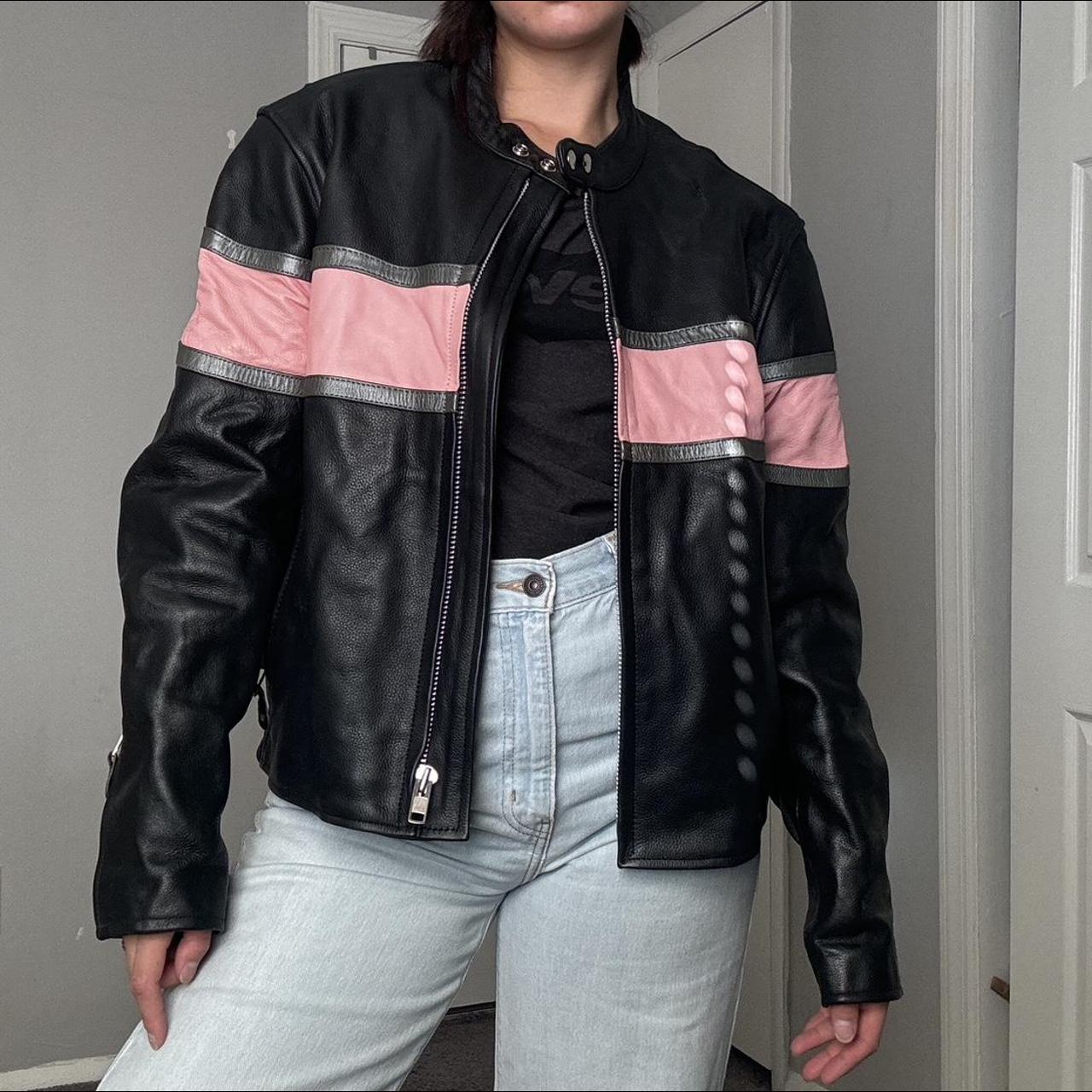 Hot pink motorcycle sales jacket