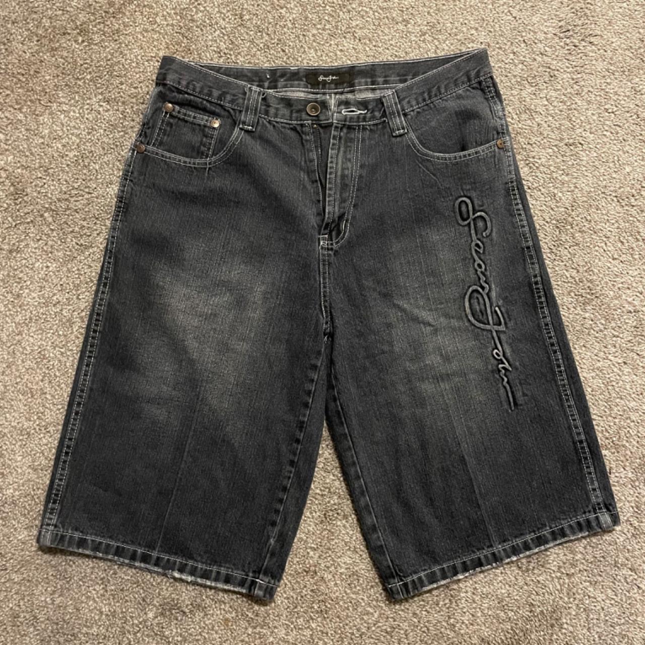 sick y2k grunge jorts jorts from sean john, the... - Depop