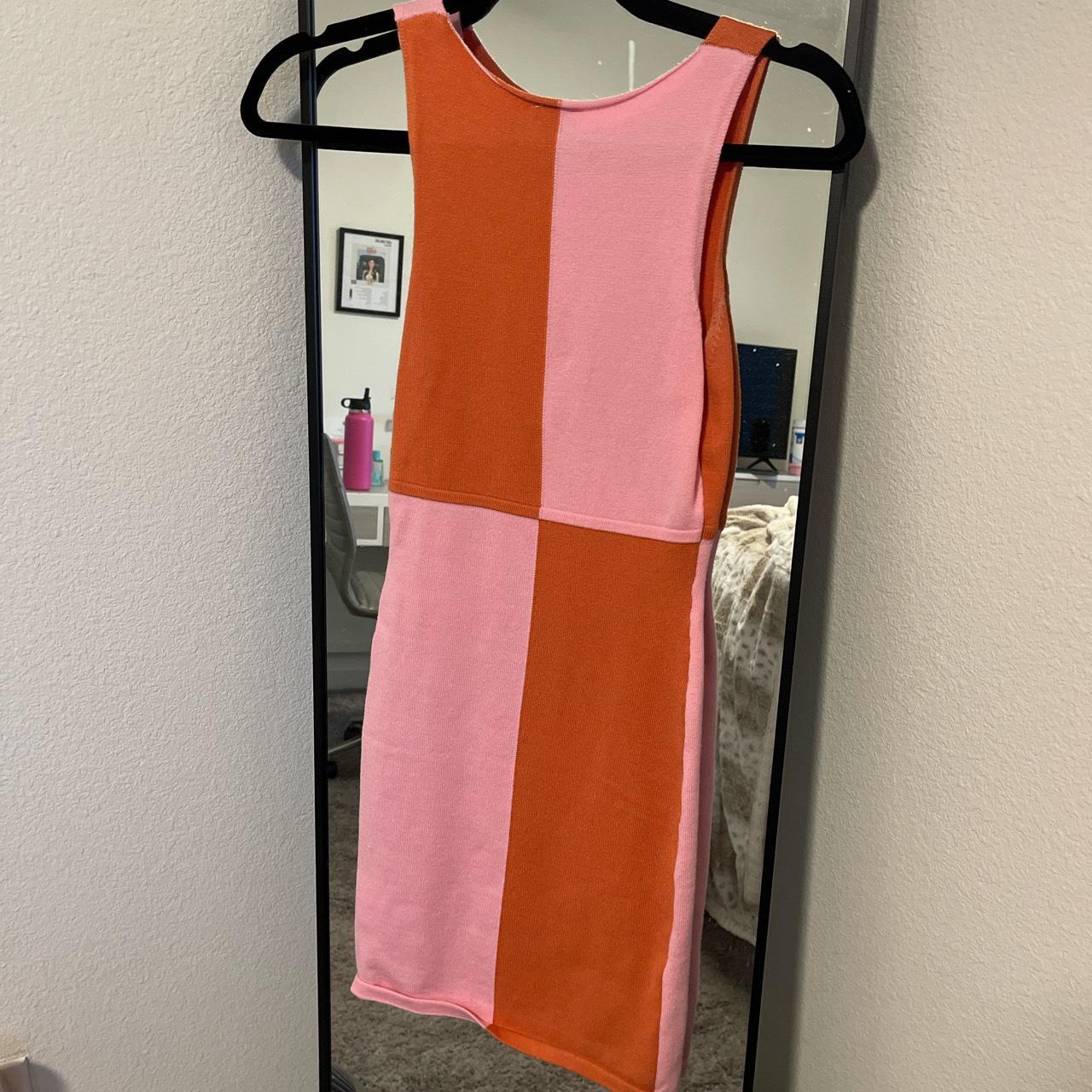Princess Polly Women's Pink and Orange Dress Depop