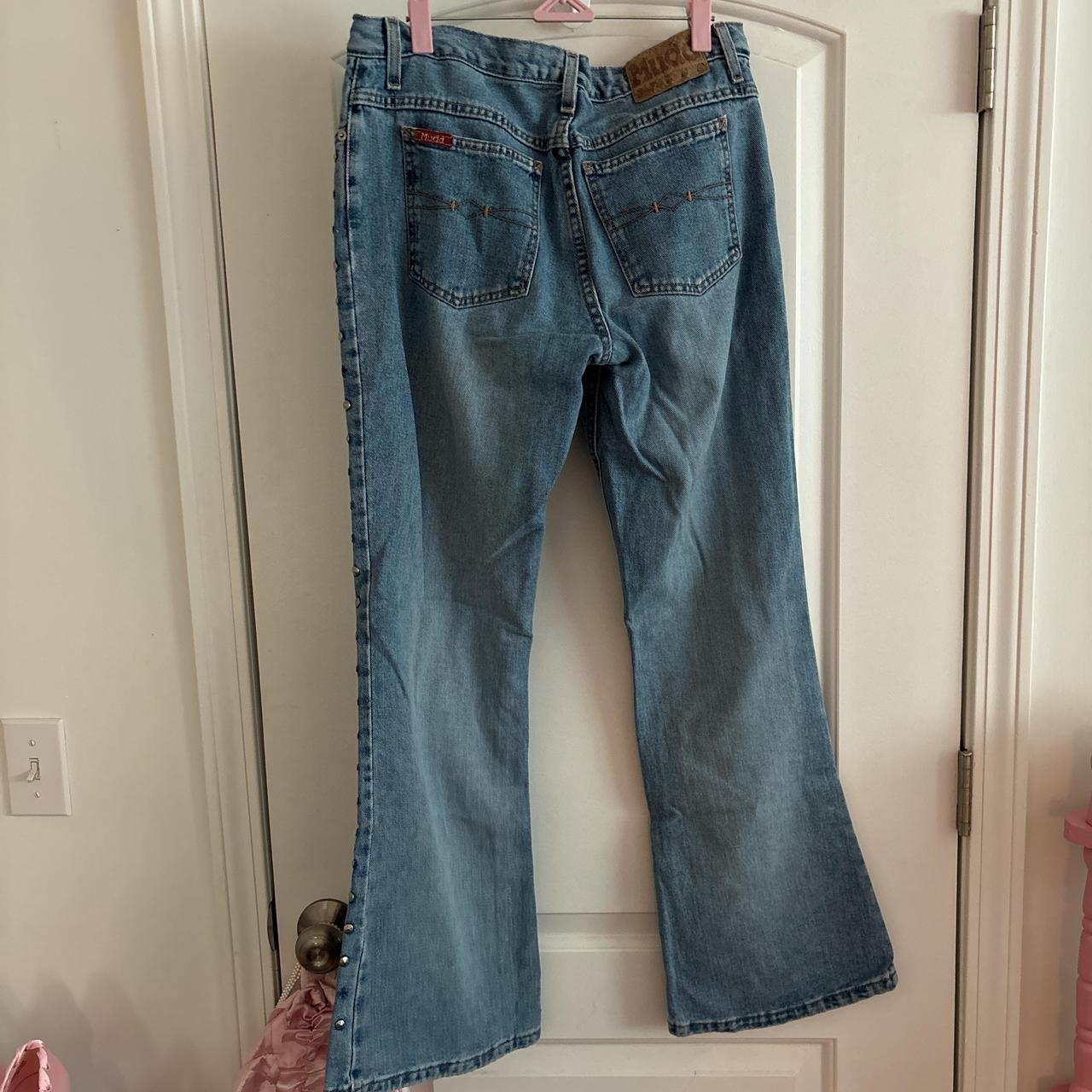 Size 13 Mudd low rise flare jeans with studs Depop