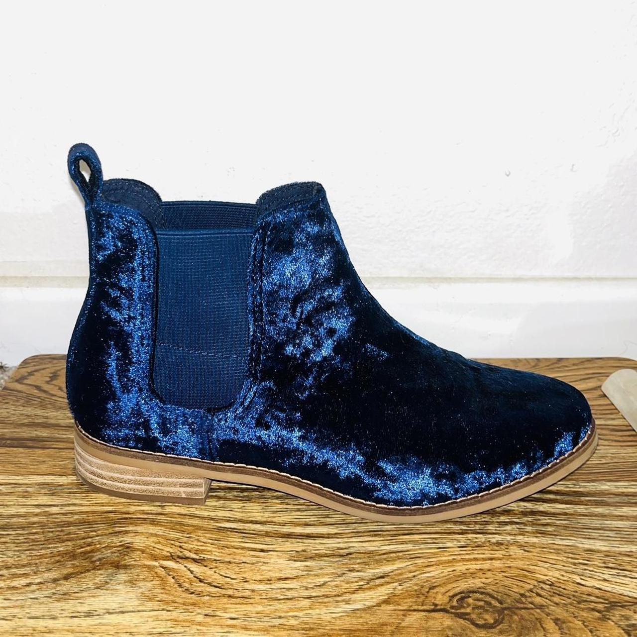 navy blue velvet ankle Comfortable for